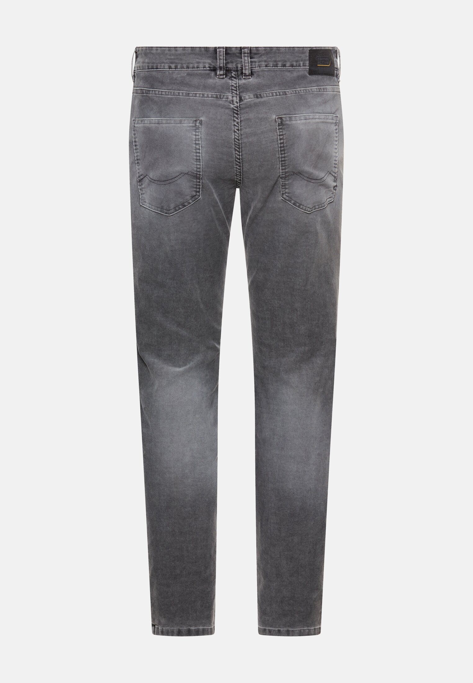 Herren Slim Fit 5-Pocket Hose Steingrau frontal hinten