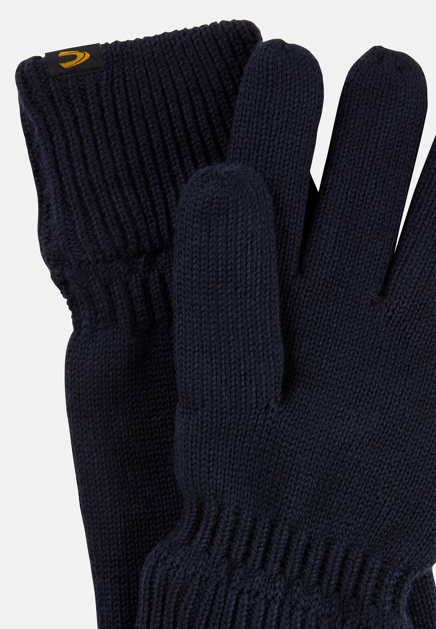 Heren Handschoenen van puur katoen Marineblauw front dichtbij
