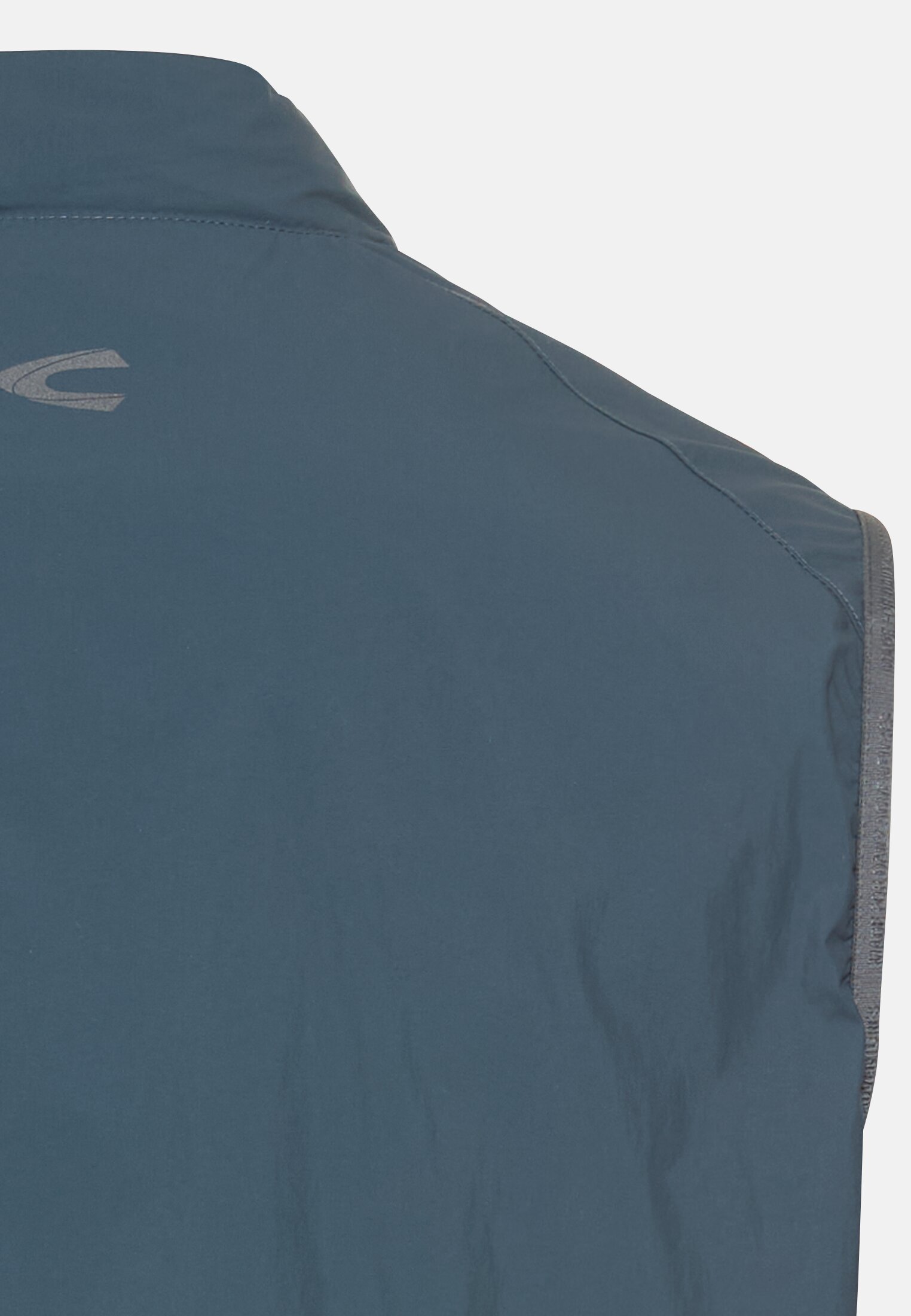 Herren Weste aus reinem Polyamid Tintenblau hinten nah