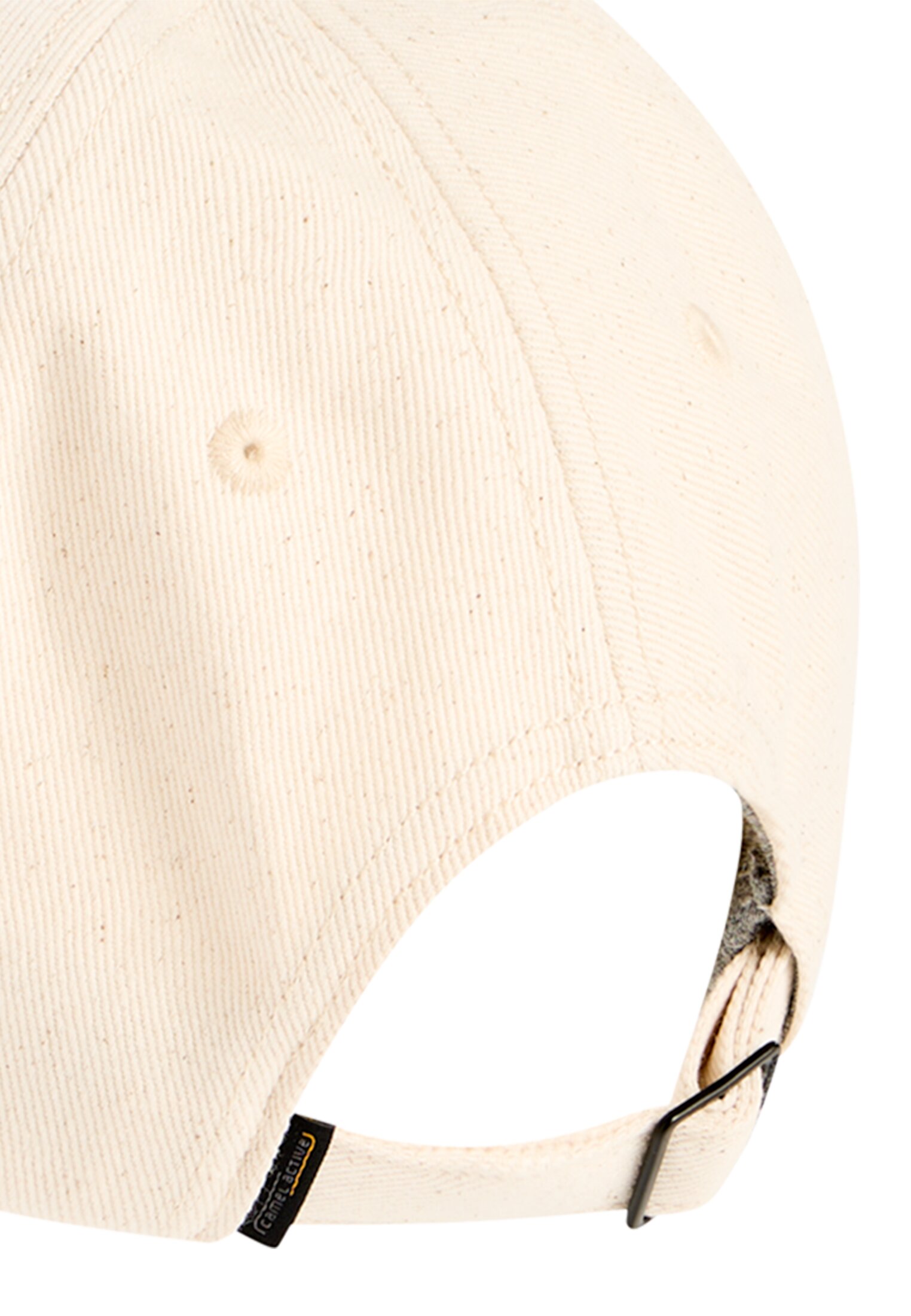 Heren Cap van 100% katoen Gebroken Wit achter dichtbij