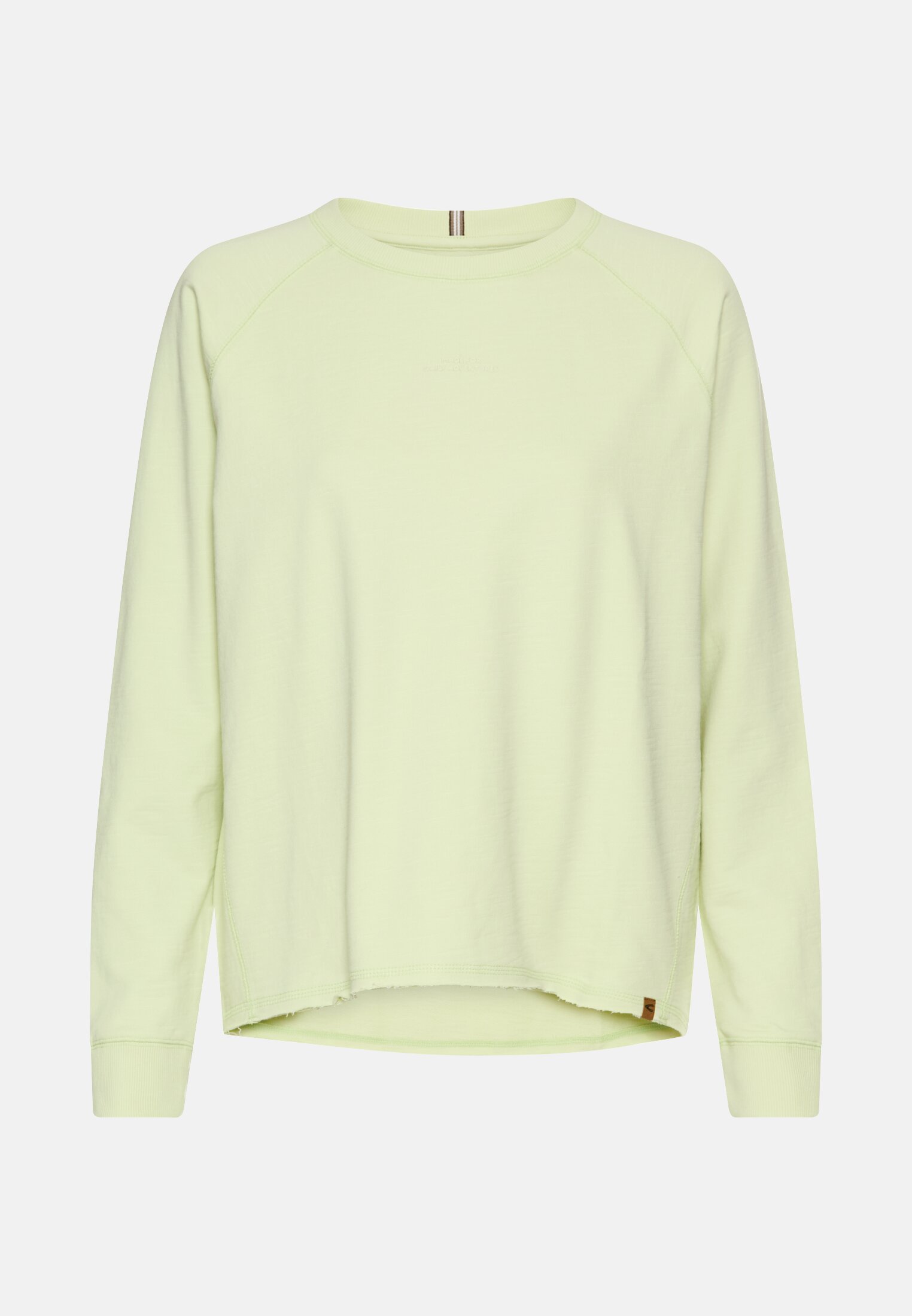 Women Sweatshirt with raglan sleeves Lime green frontal front