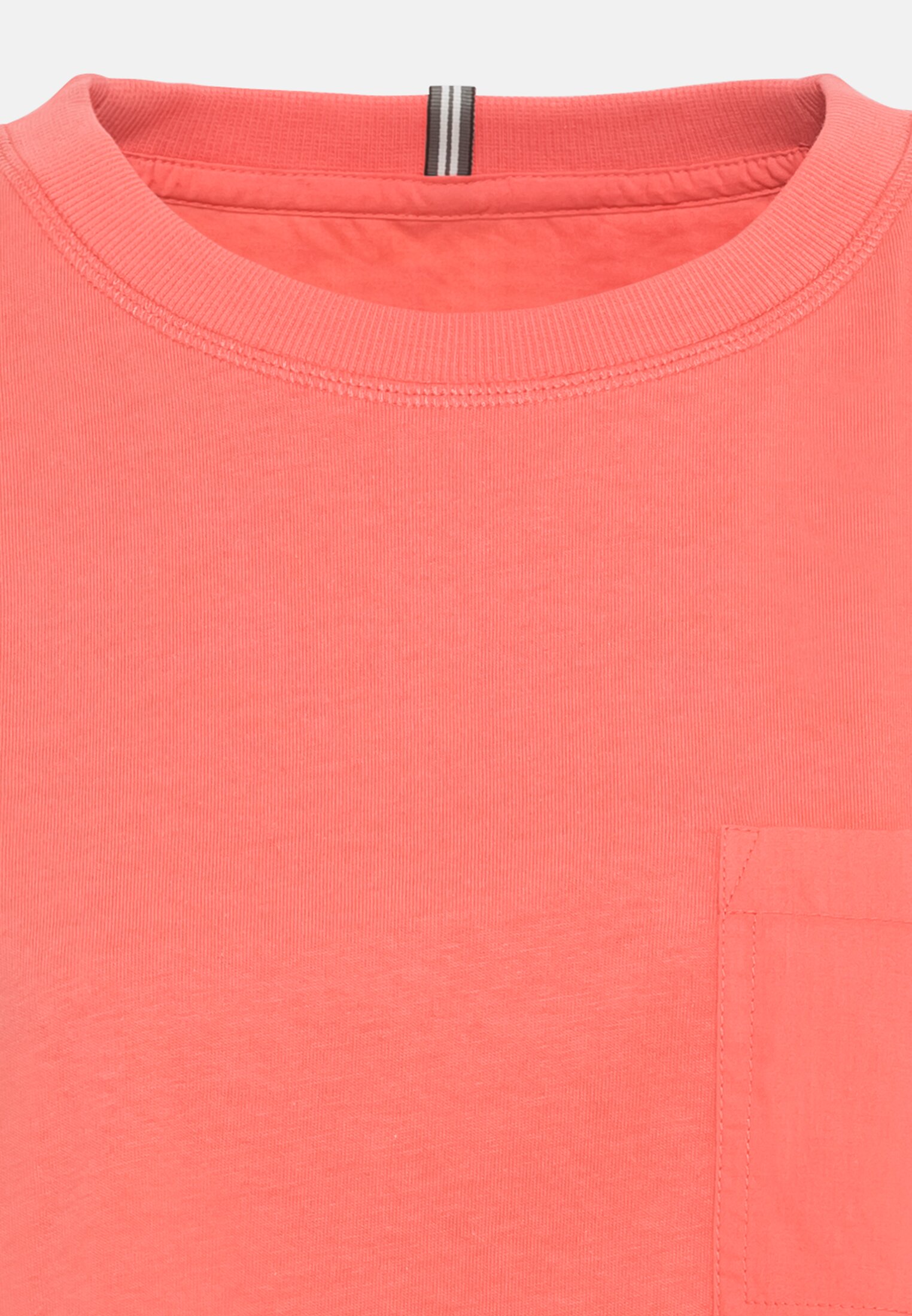MI_309690-1T33-53_3G-00 Vrouwen Mouwloos T-shirt met borstzak Rood front dichtbij