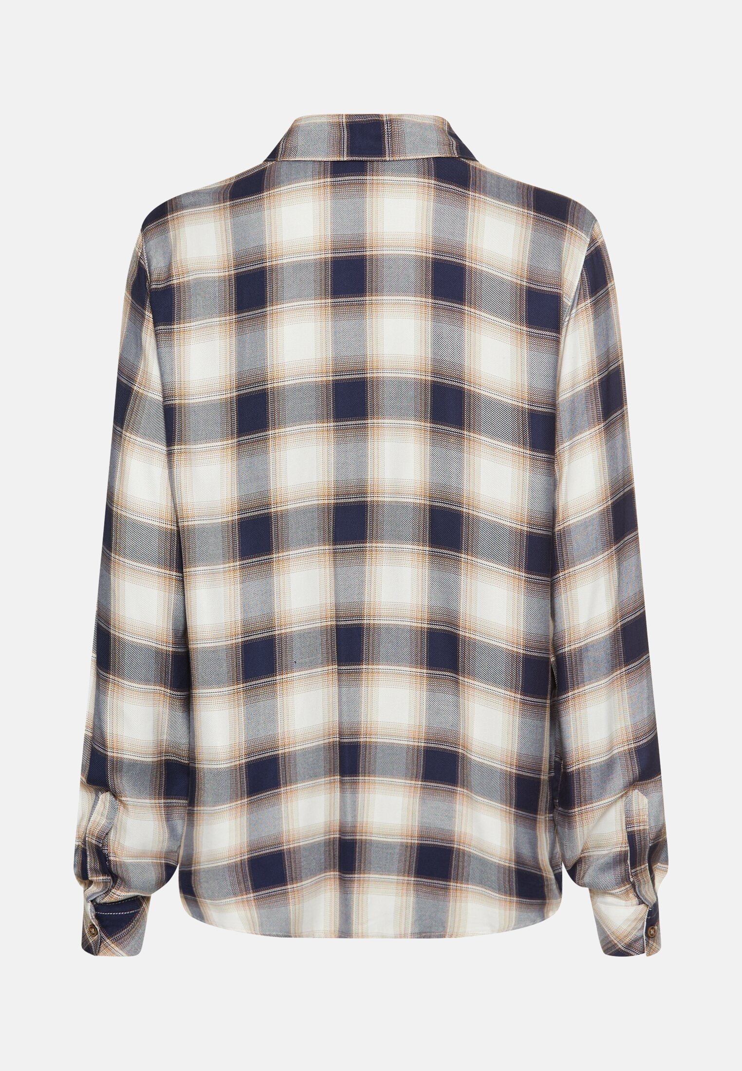 Damen Bluse aus reiner Viskose Milchweiß frontal hinten