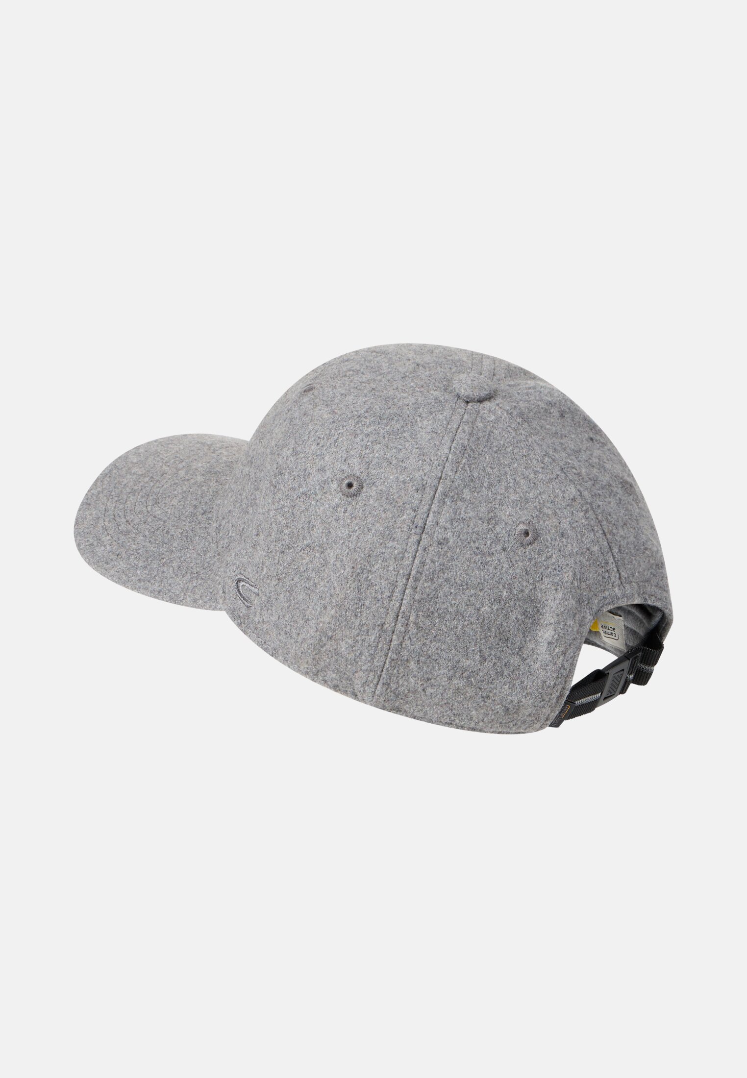 Men 6-panel cap made of wool mix Stone gray frontal back