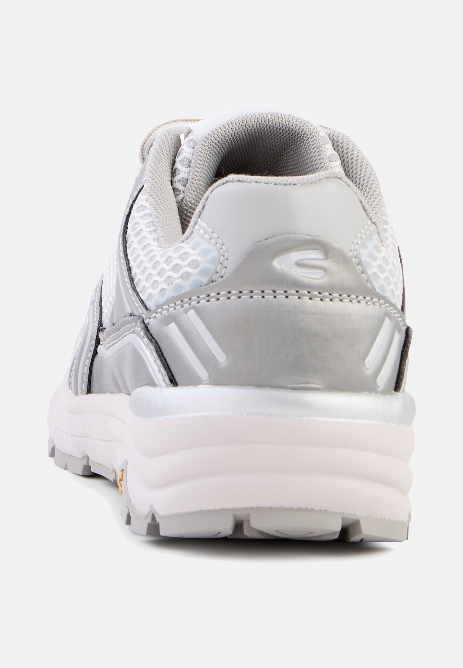 Vrouwen Modieuze sneaker met een lichte buitenzool Zilver front dichtbij