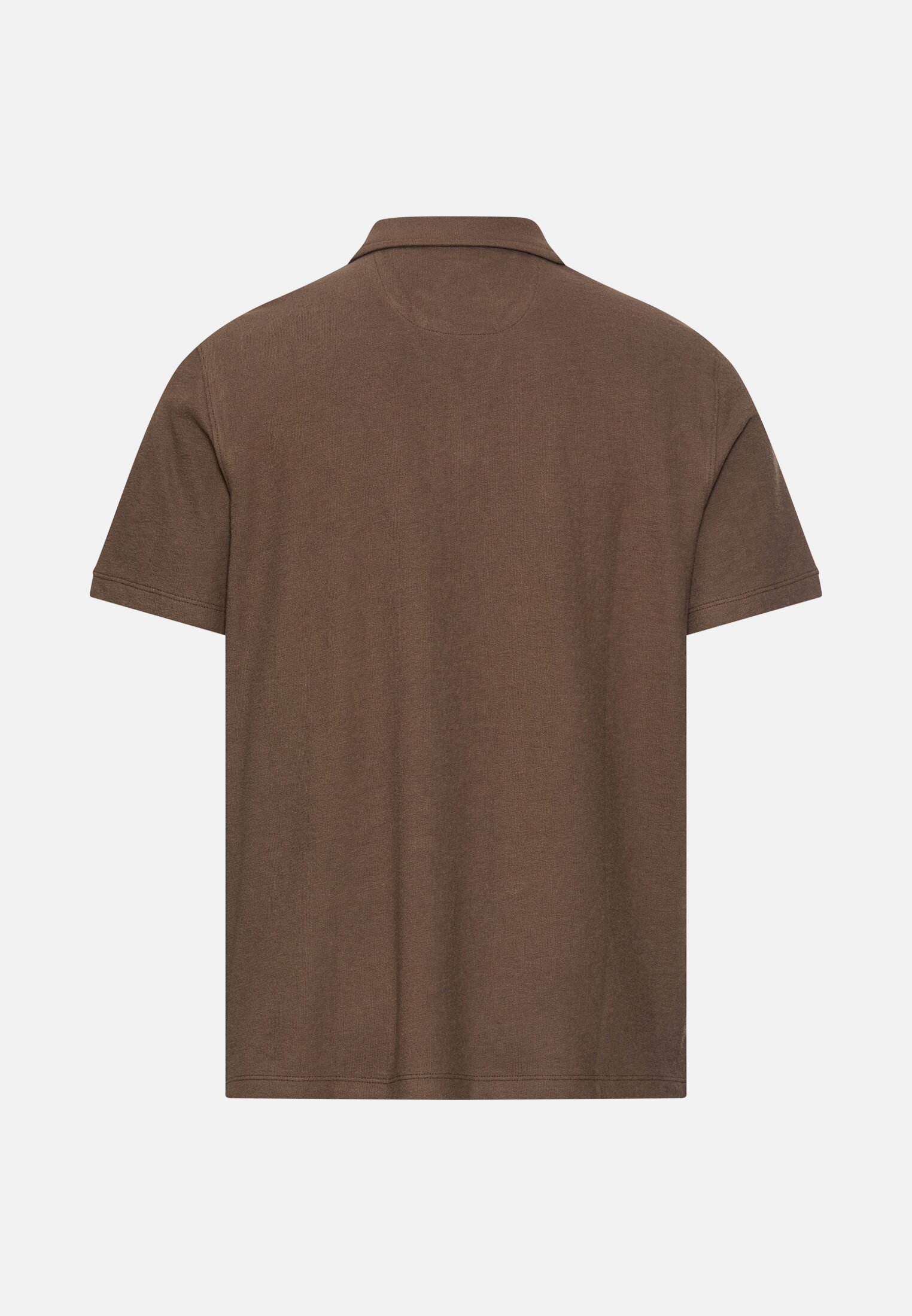 Men Polo shirt made of pure cotton Mud Brown frontal back