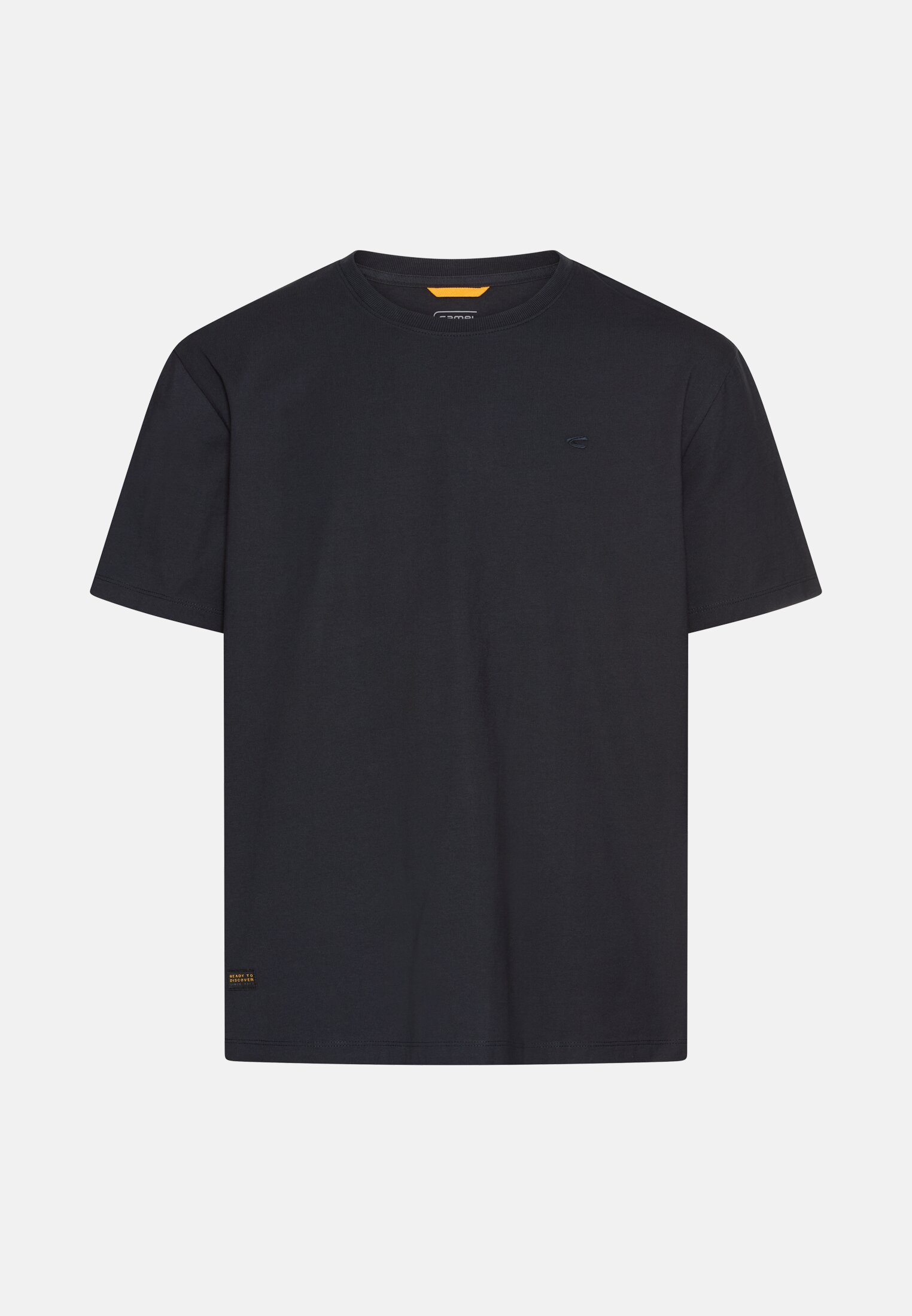 Heren T-shirt van puur katoen Donkerblauw frontaal voor