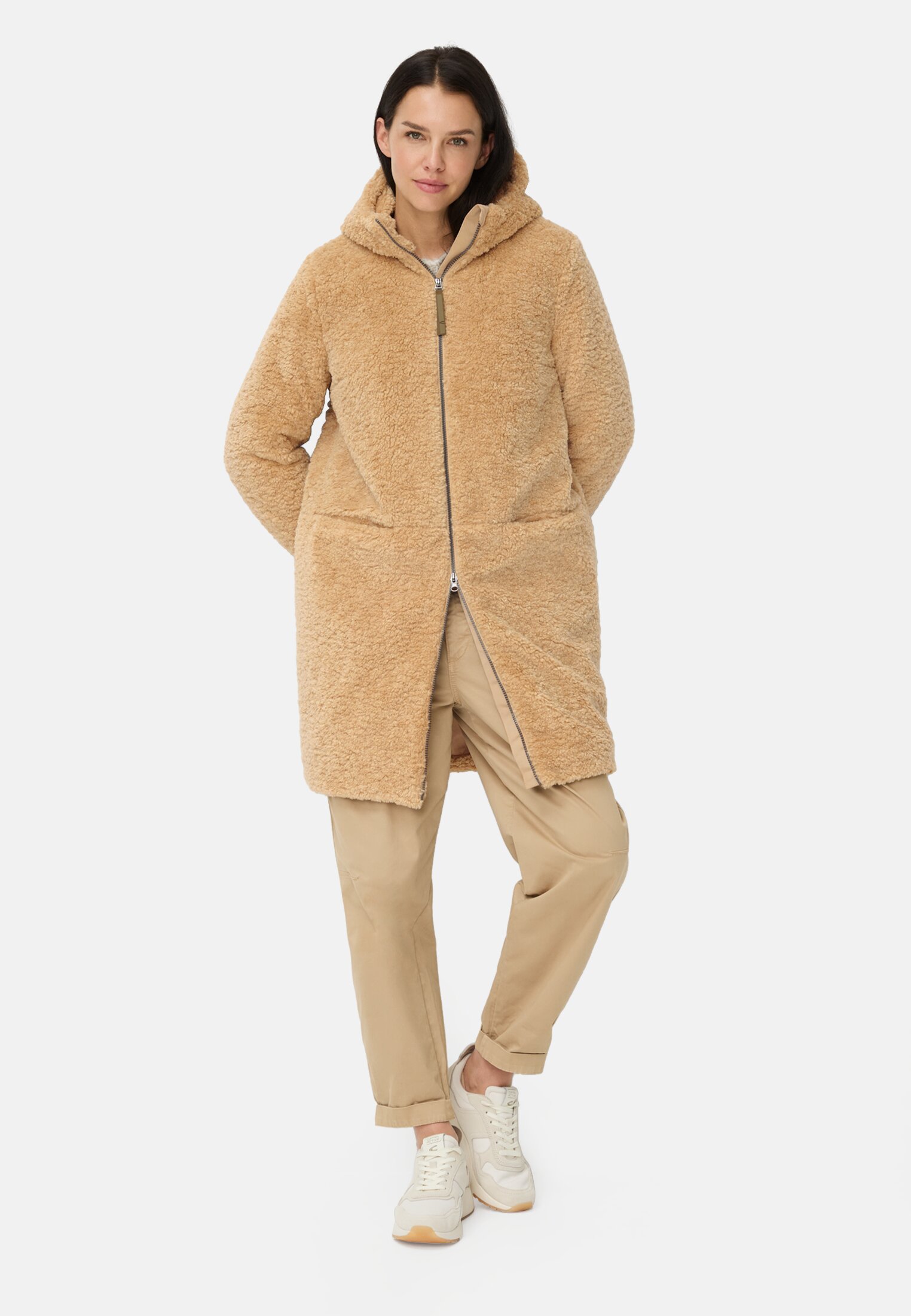 Vrouwen Teddyjas met capuchon Kasjmier gedragen voor lichaam compleet 