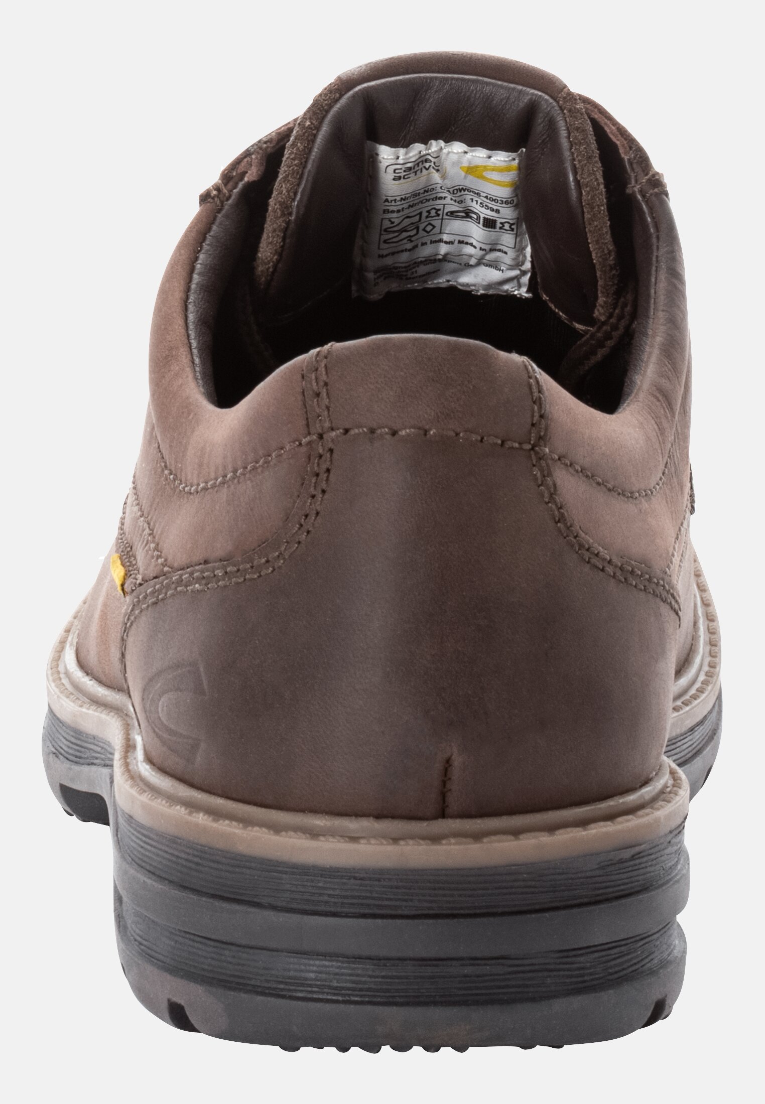 MI_CADW006-0400-360_3G-00 Herren Schnürschuhe aus echtem Nubukleder Braun vorne nah