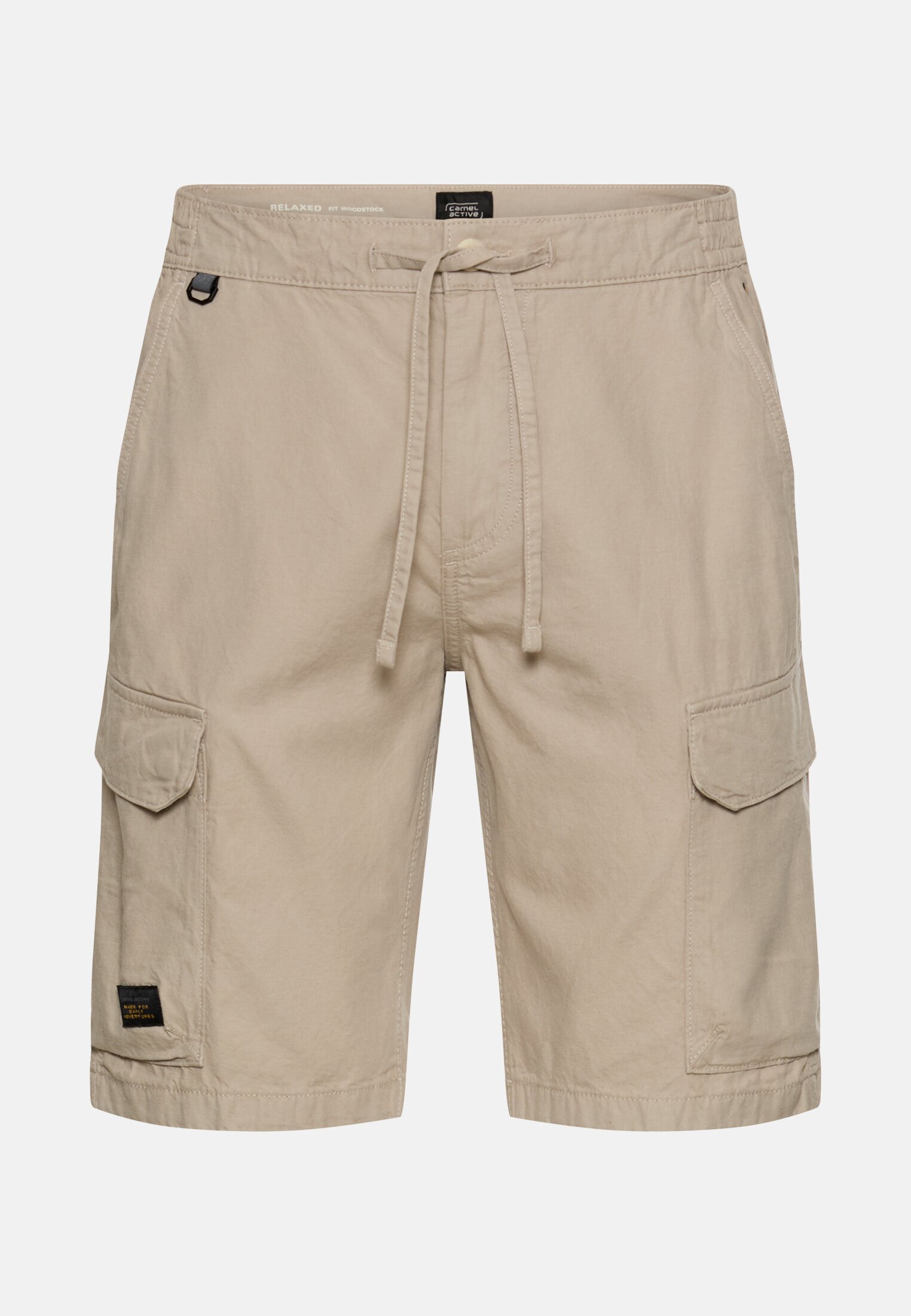 Men Cargo shorts with drawstring Beige frontal front