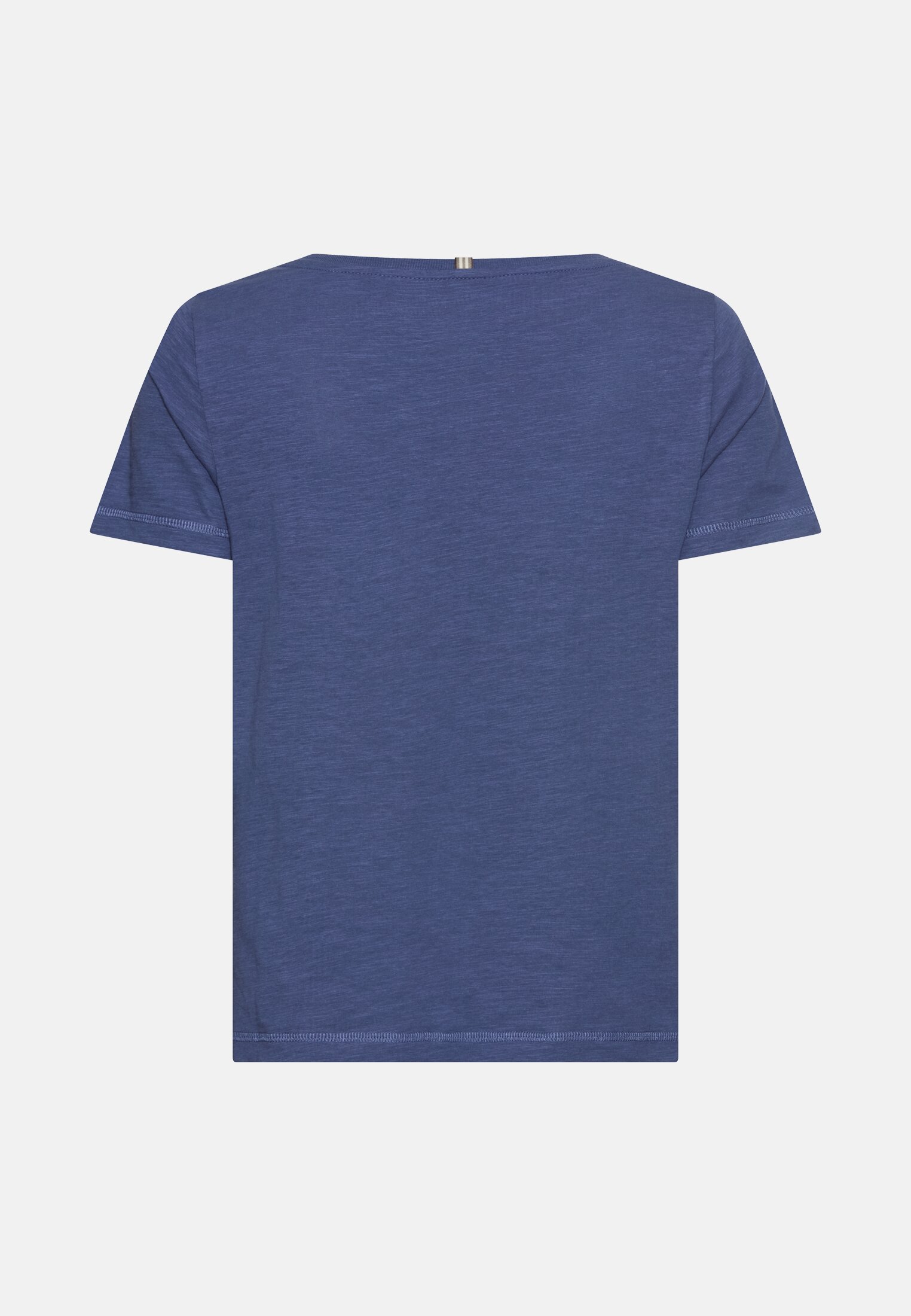 Damen T-Shirt aus 100% Baumwolle Ozeanblau frontal hinten