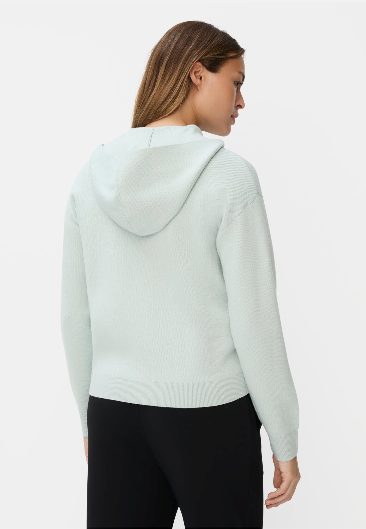 Vrouwen Vest met capuchon gedragen achter