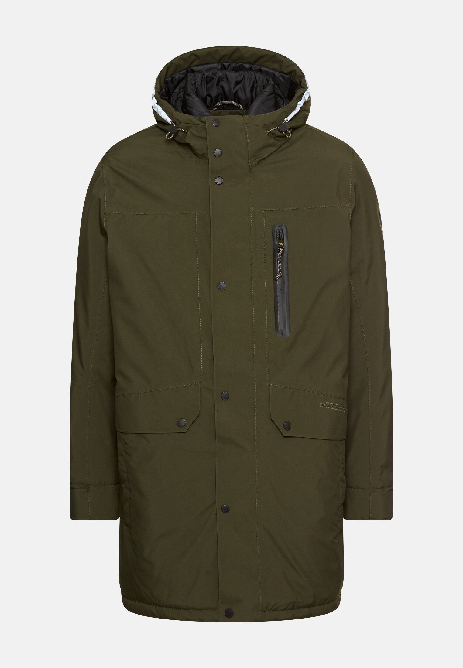 Men teXXXactive® coat with hood Forest green frontal front
