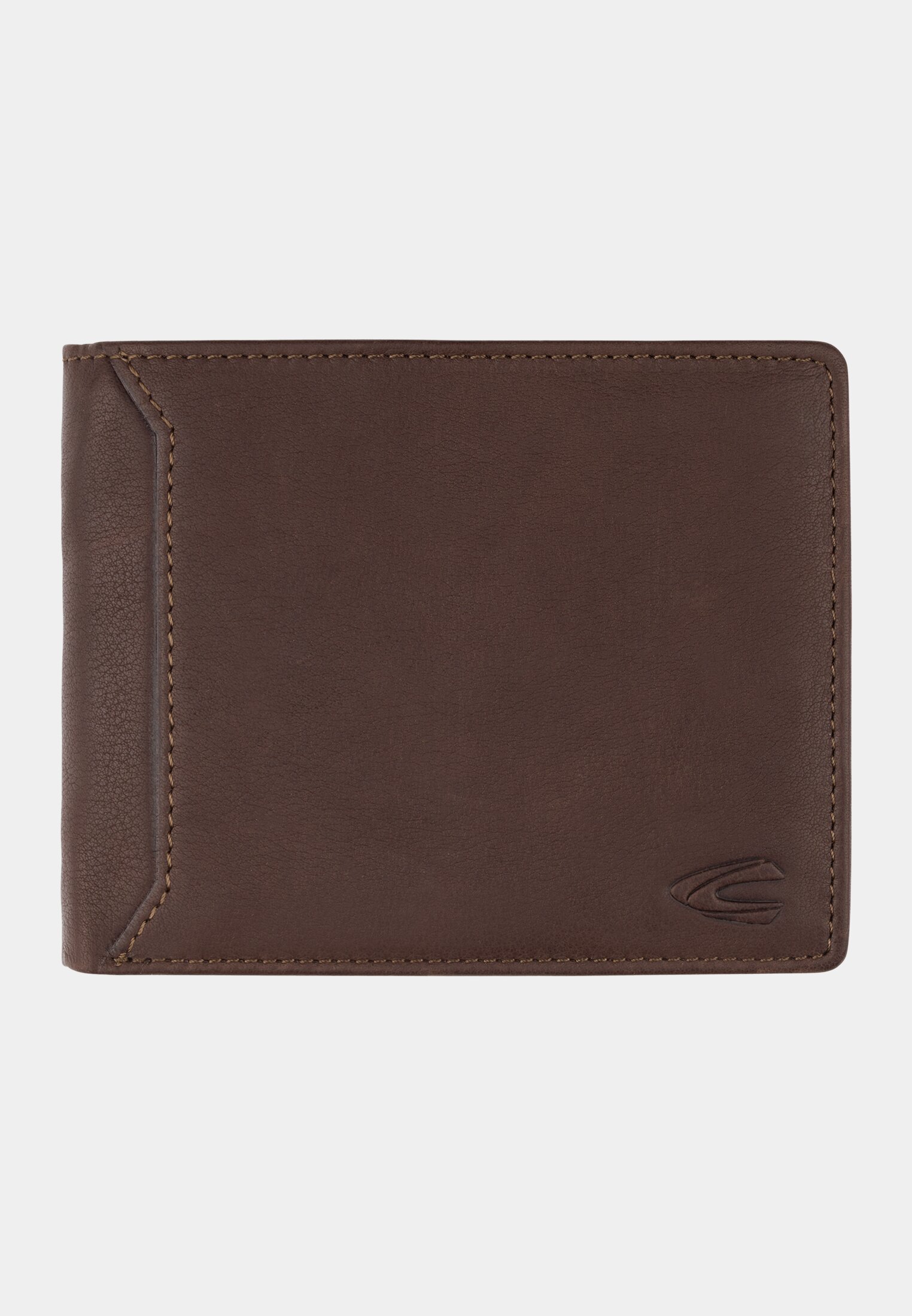 Herren Geldbörse aus echtem Leder Braun frontal vorn