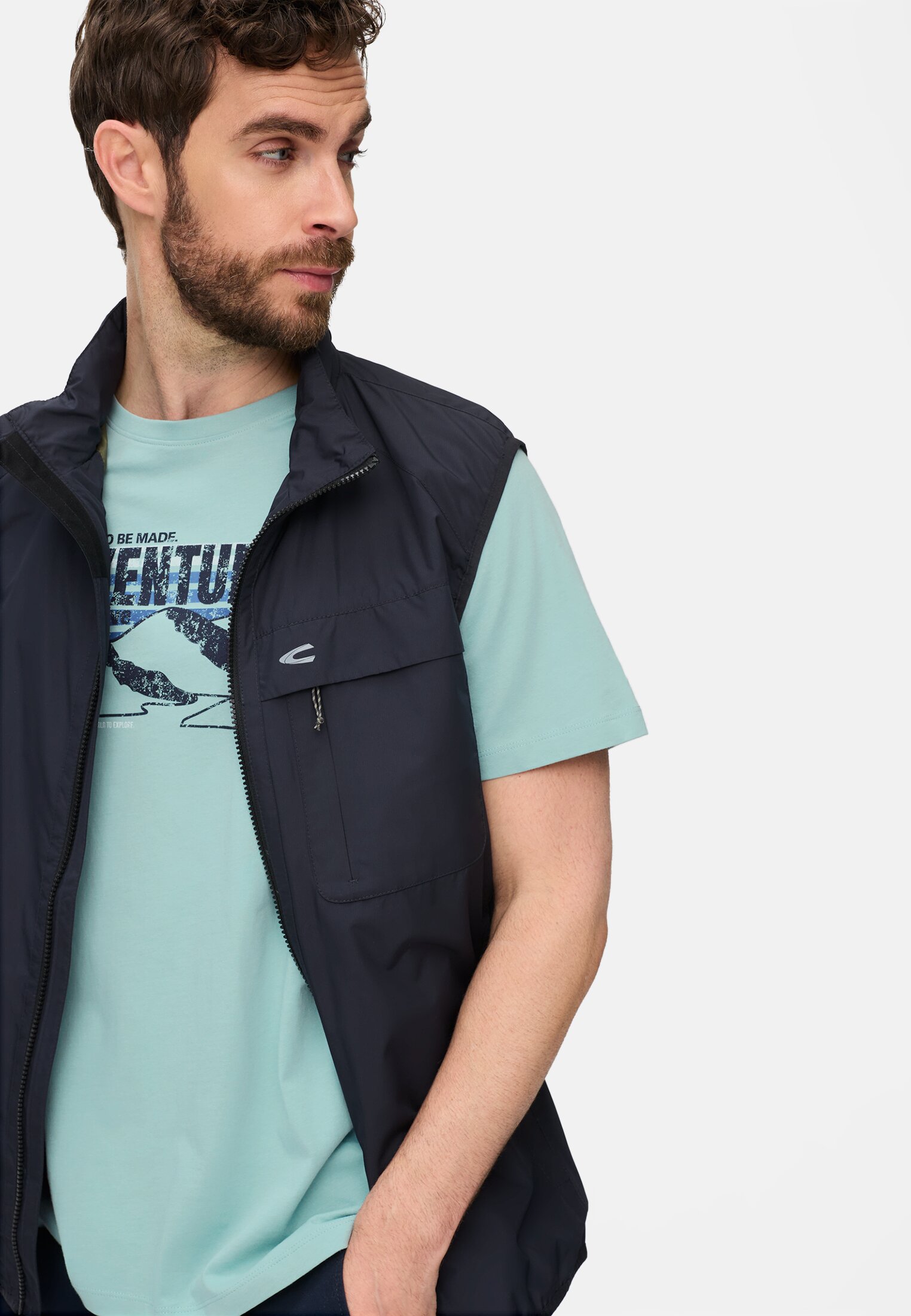 Heren T-shirt met print Oceaan Groen gedragen emotional