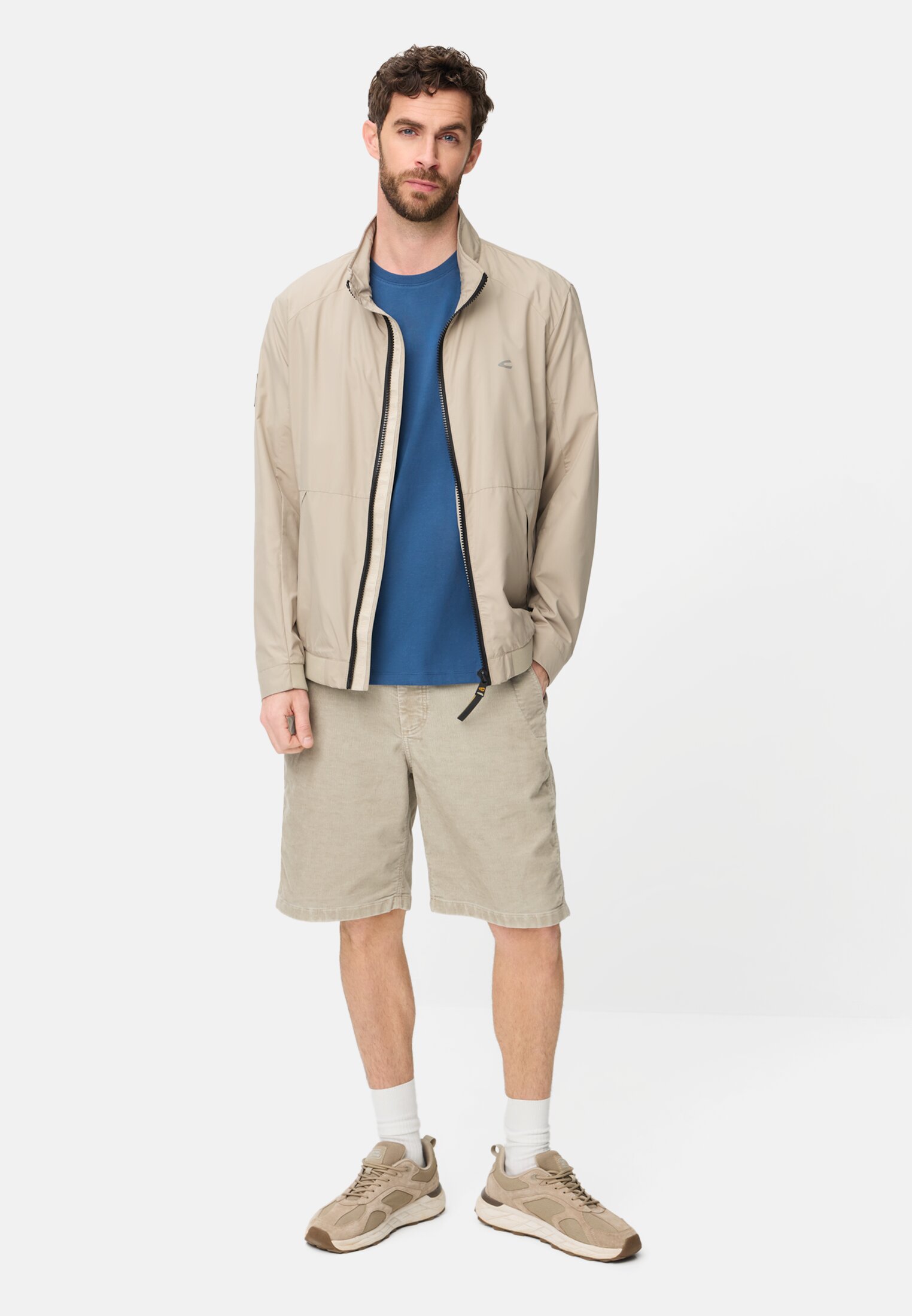 Heren T-shirt van puur katoen Indigoblauw gedragen voor lichaam compleet