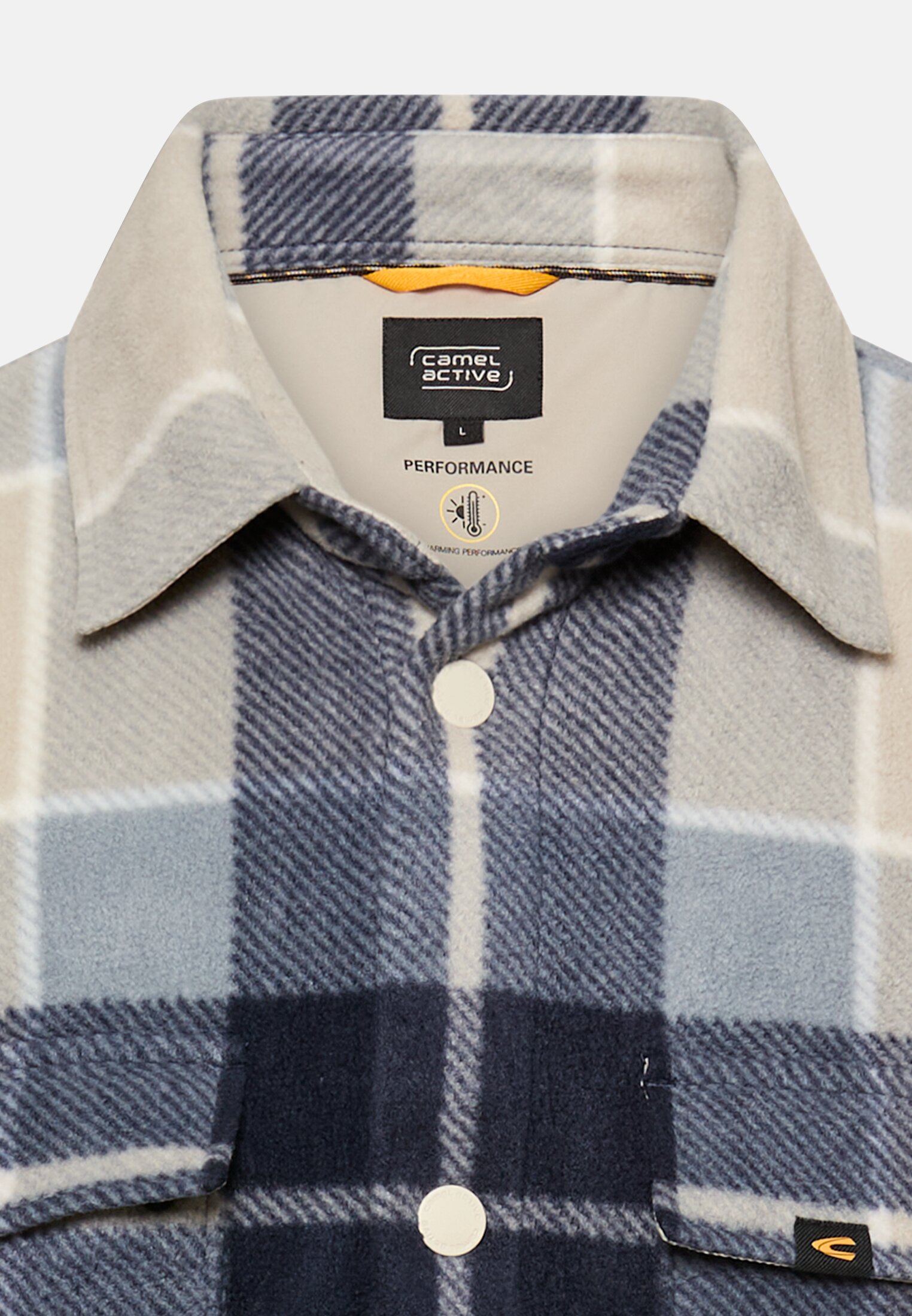 Men Overshirt with pockets Lyons Blue front close