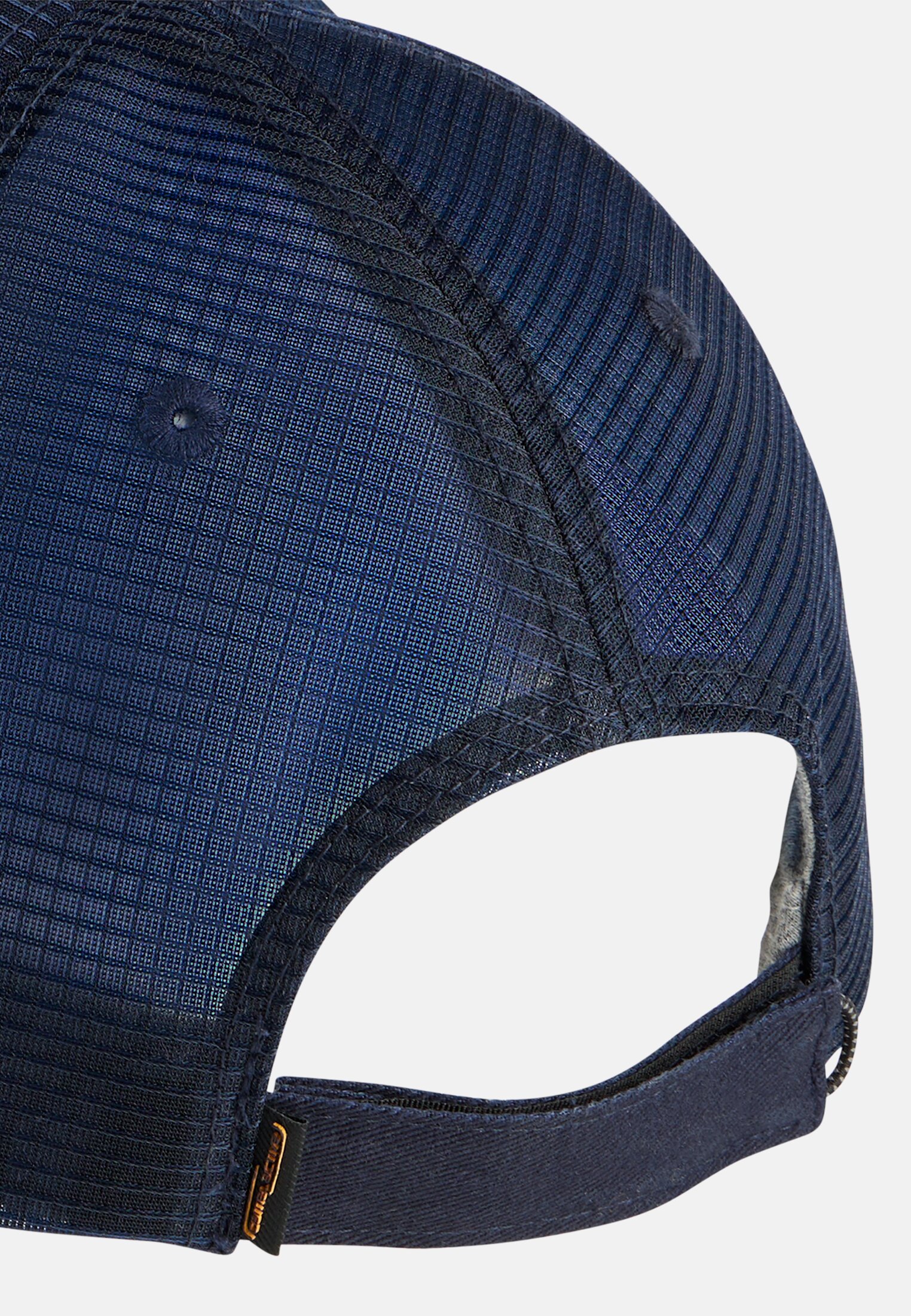 Herren Cap aus reiner Baumwolle Dunkelblau hinten nah