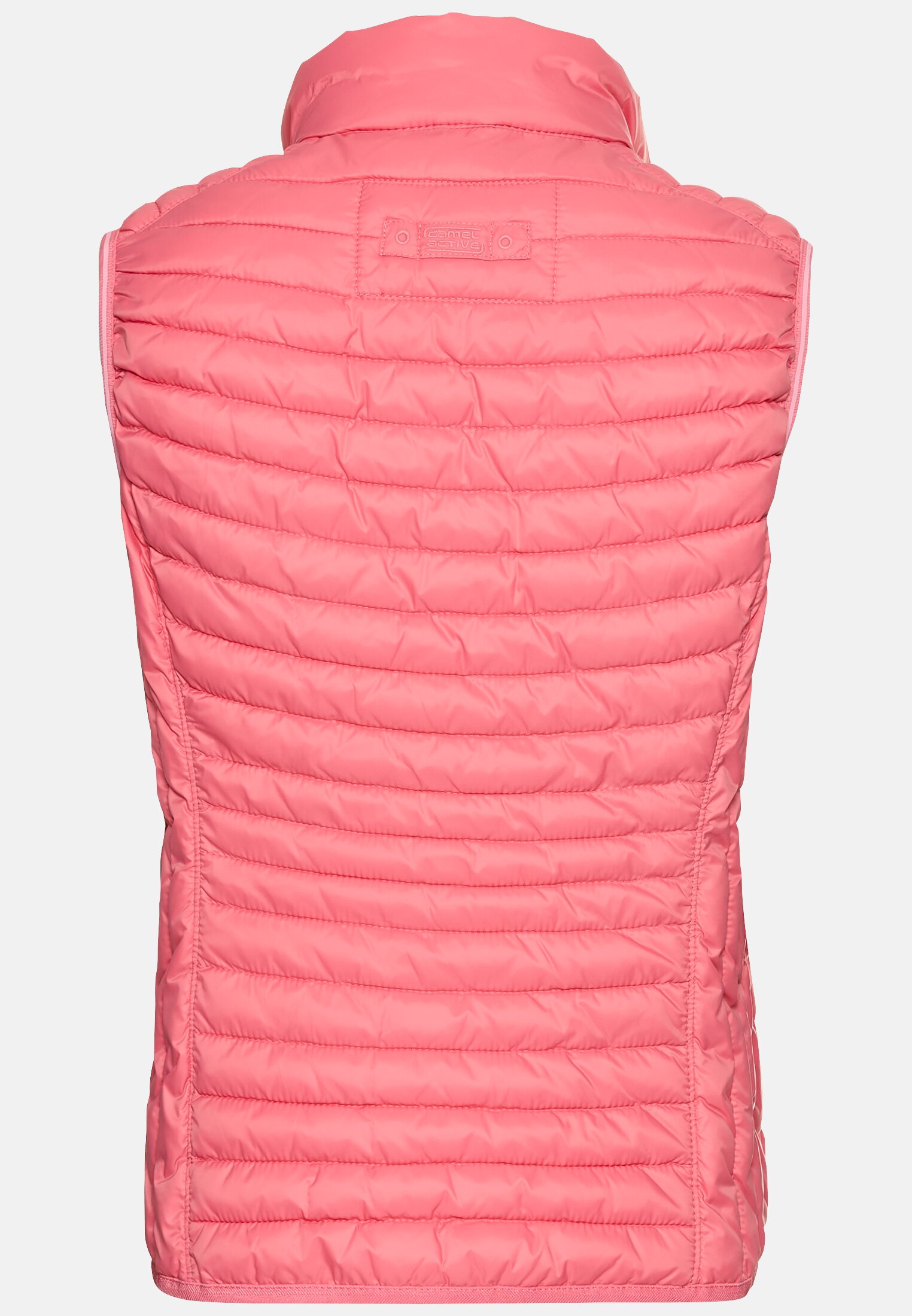 Damen Steppweste mit reflektierenden Details Pink frontal hinten