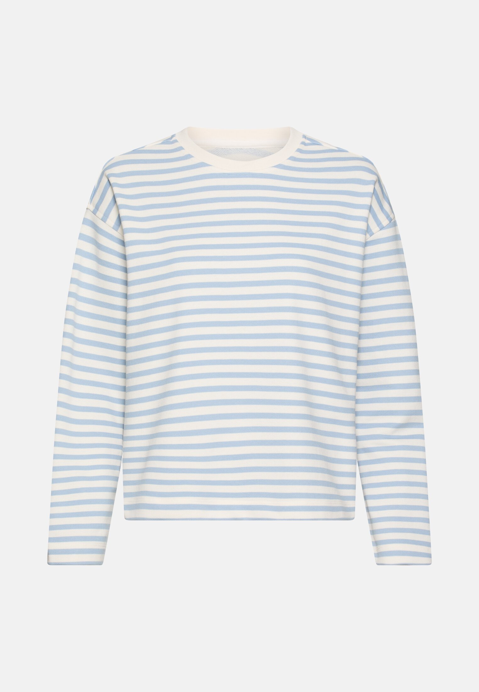 Damen Sweatshirt aus 100% Baumwolle Hellblau frontal vorn
