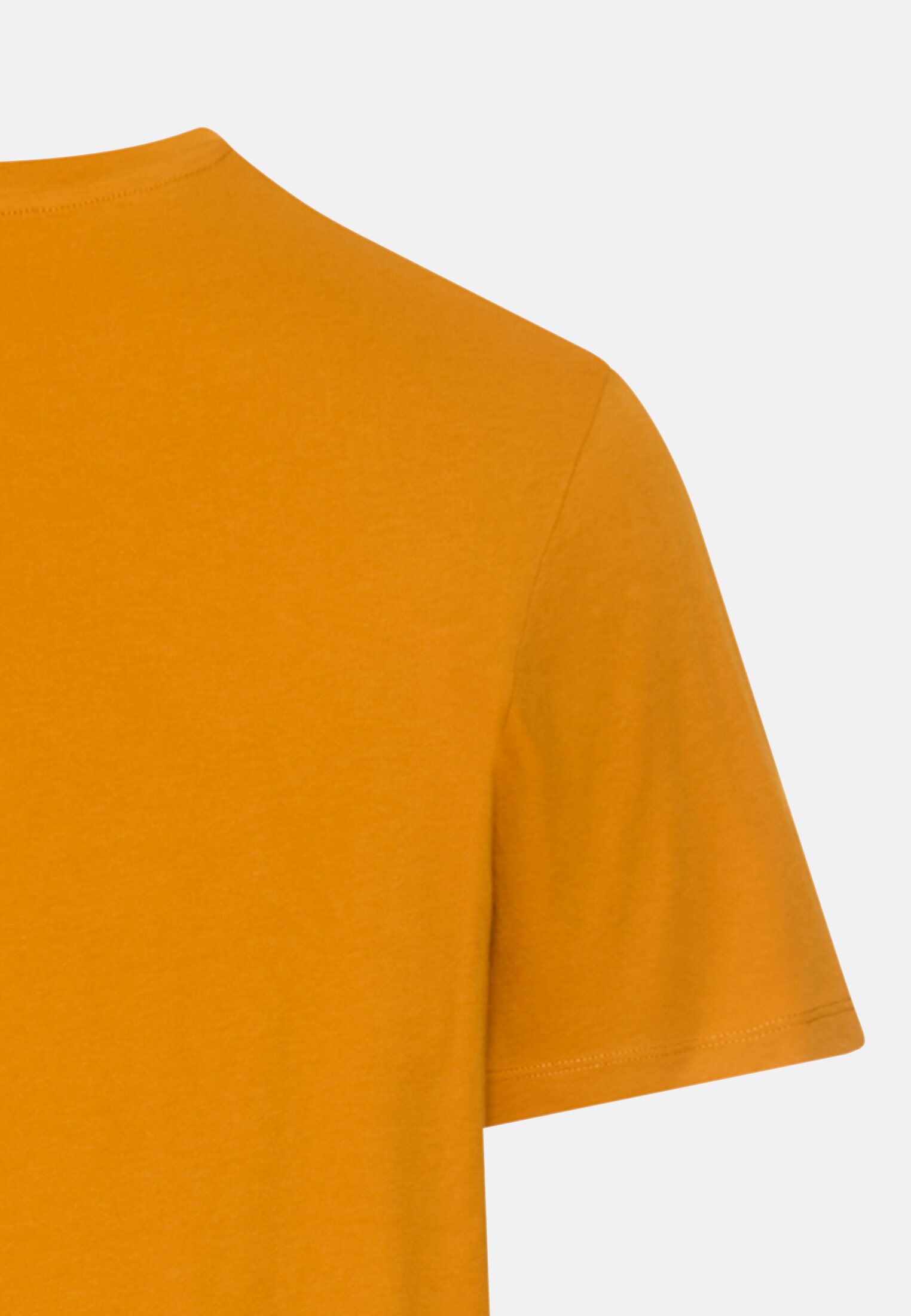 Herren T-Shirt aus reiner Baumwolle Gelb hinten nah