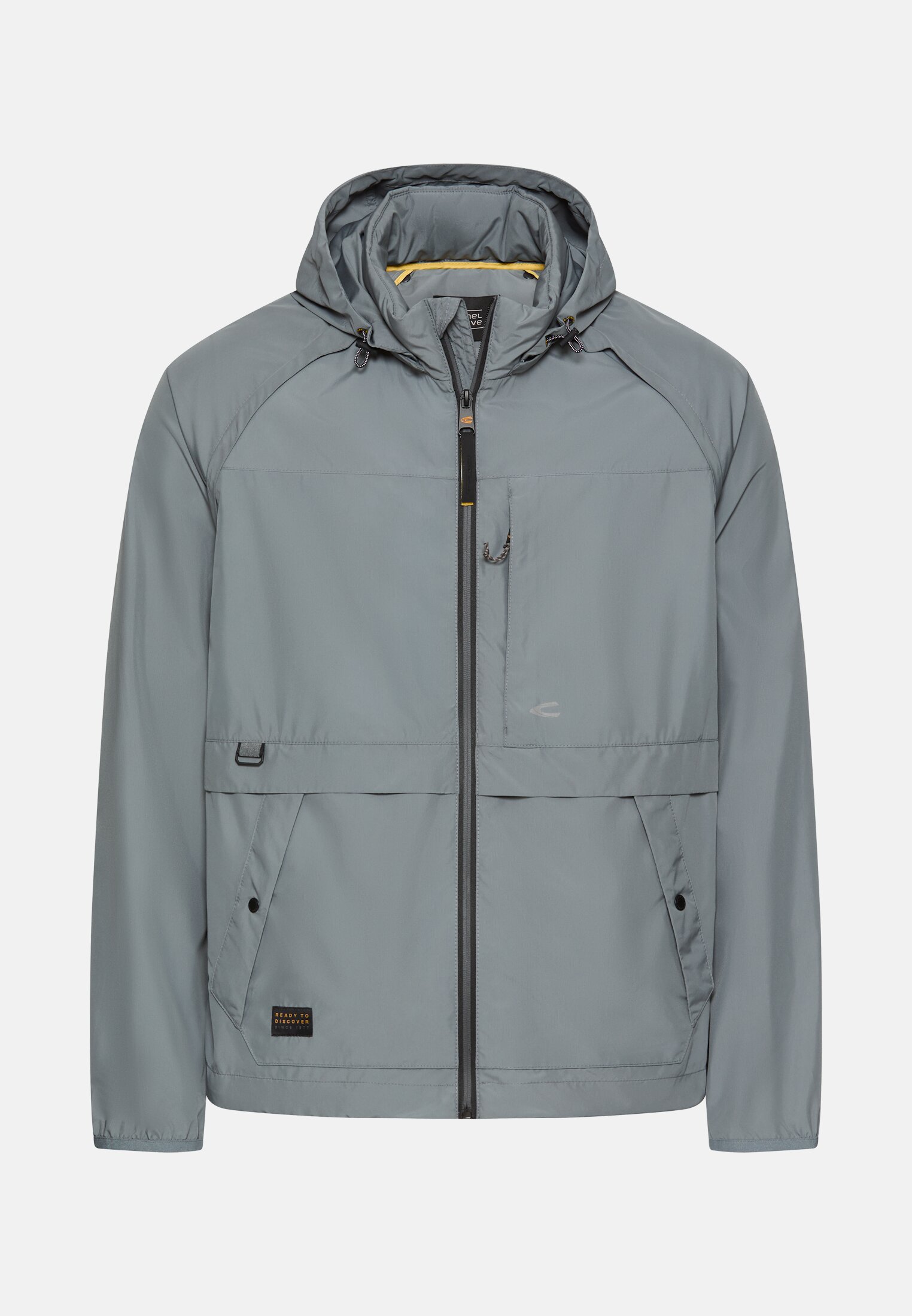 Men Transitional jacket made from particularly lightweight material Grey frontal front