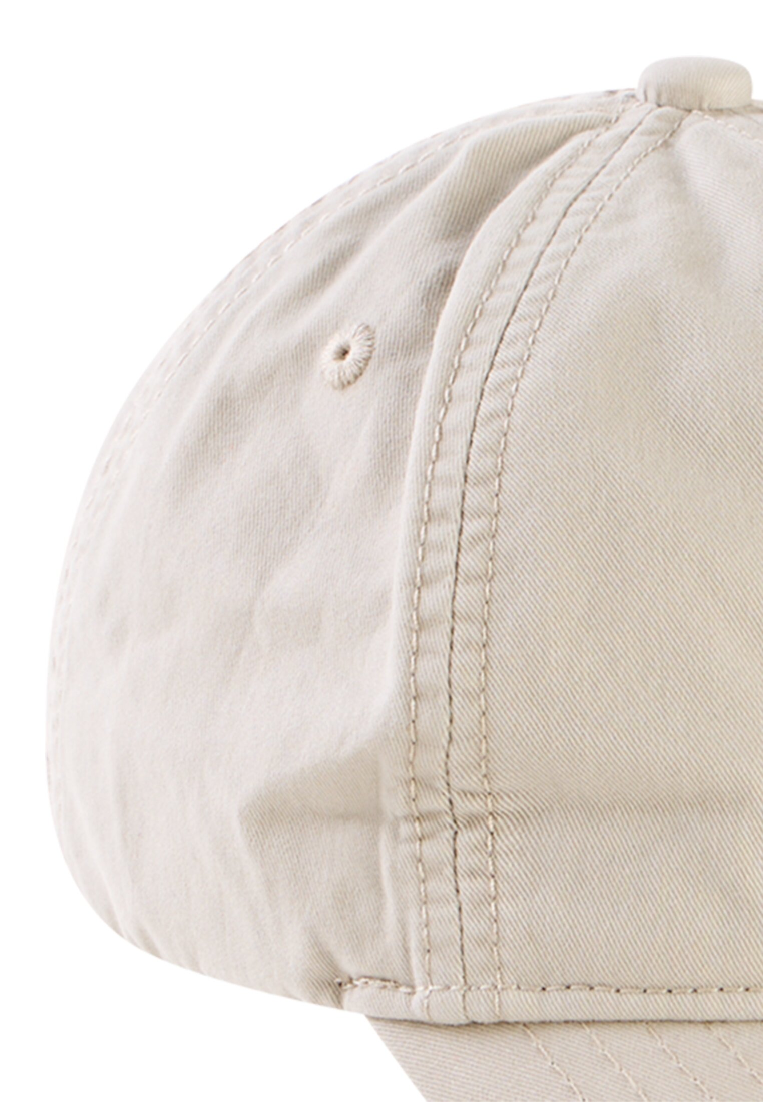 Cap made of pure cotton Beige front close