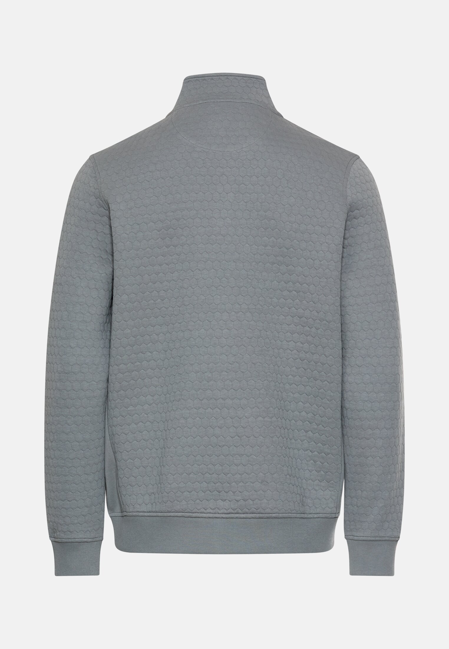 Men Sweat jacket with side zip pockets Storm Blue frontal back