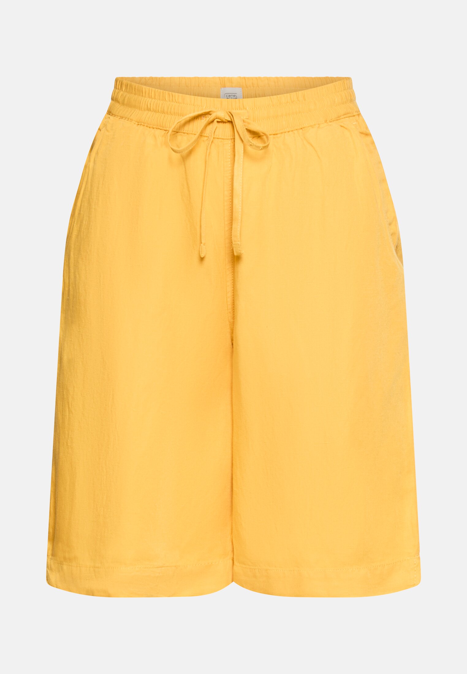 Damen Bermuda Shorts mit Tunnelzug Gelb frontal vorn