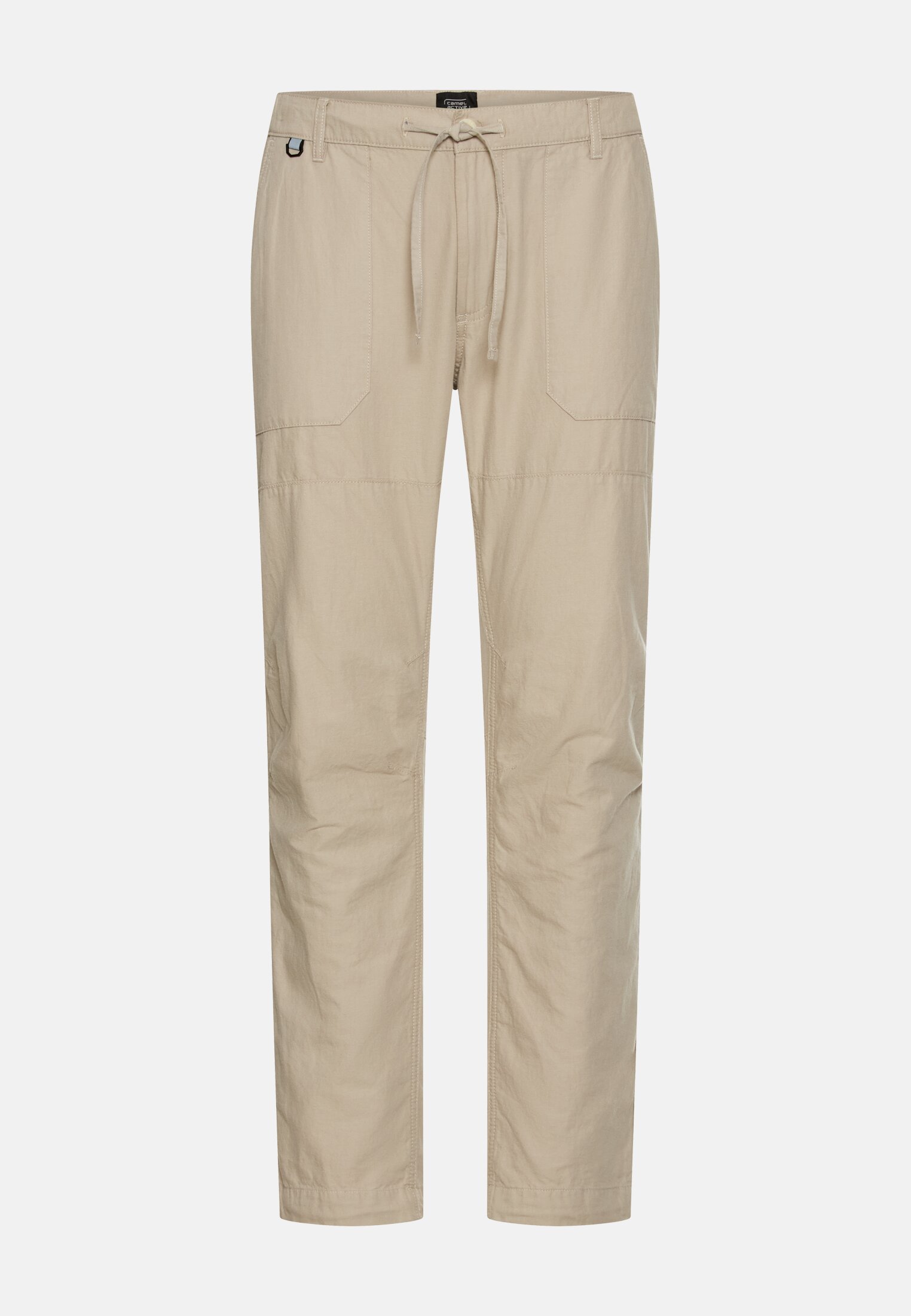 Herren Chinohose mit Tunnelzug Beige frontal vorn