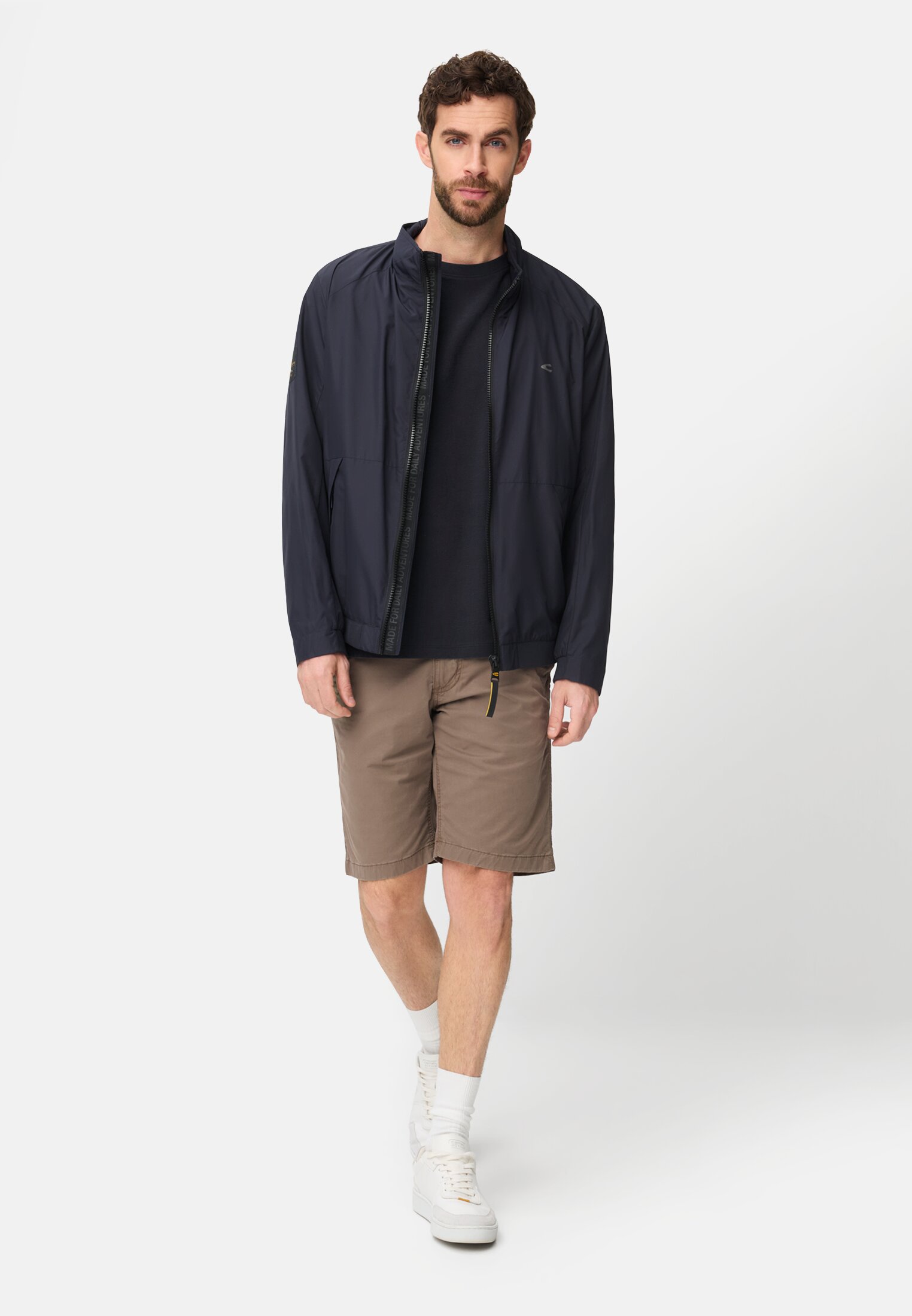 Heren T-shirt van puur katoen Donkerblauw gedragen voor lichaam compleet