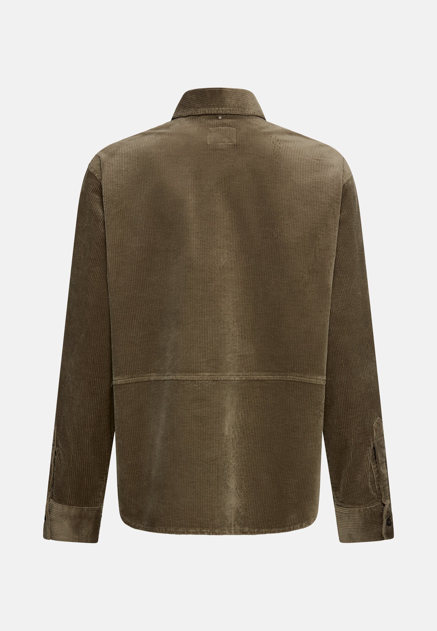 Women Oversized blouse with shirt collar Sage frontal back