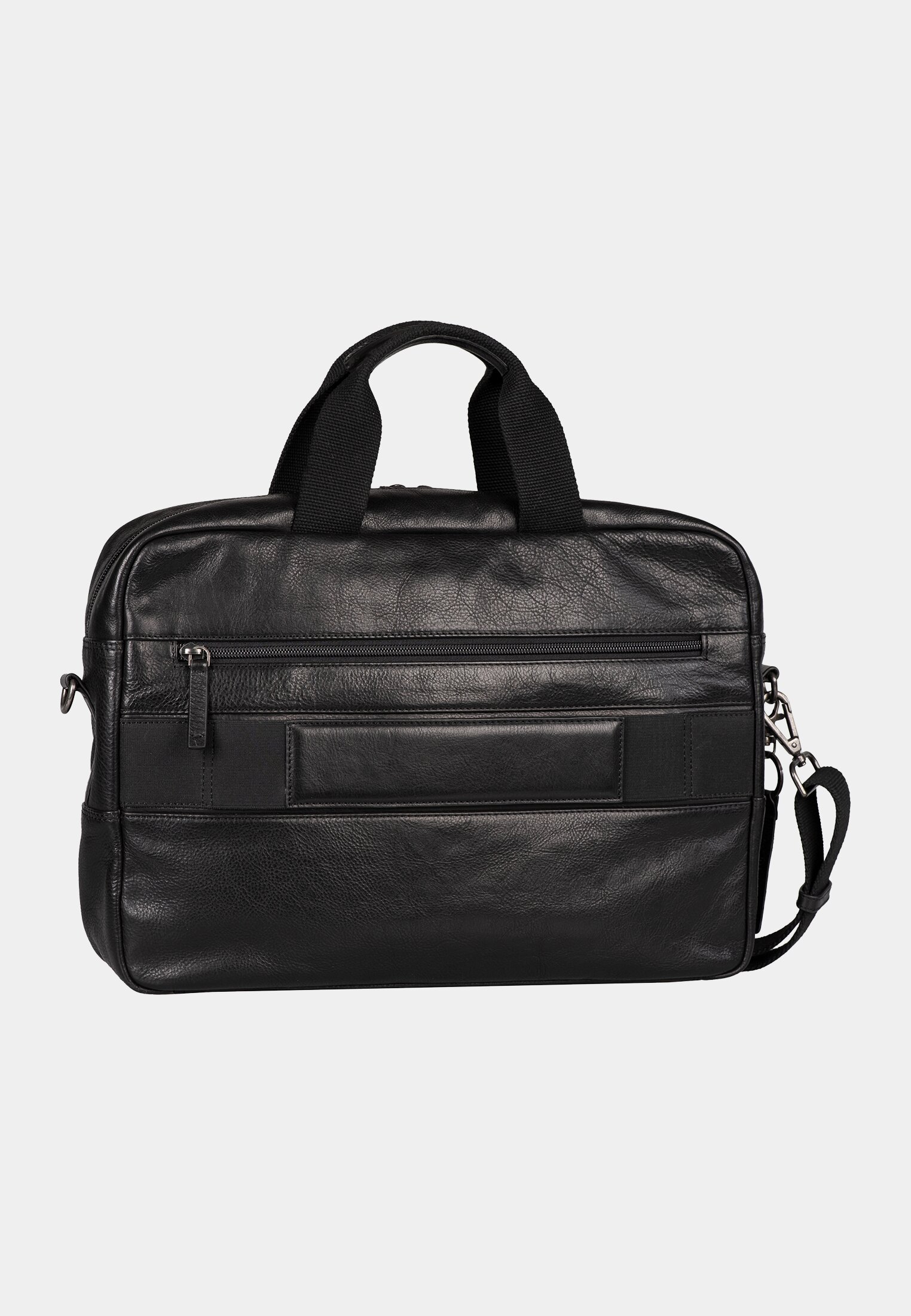 Herren Business Tasche mit Laptopfach Schwarz frontal hinten