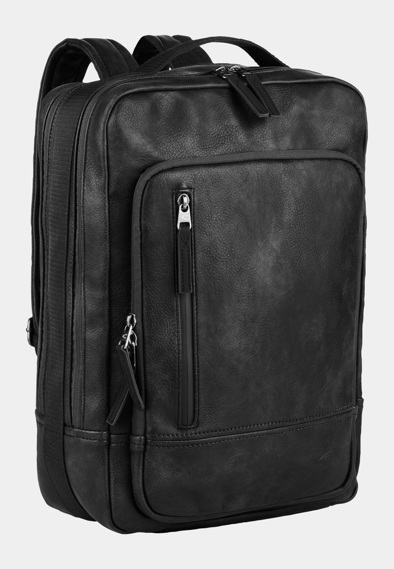 Men TRACES rucksack with padded laptop compartment Black frontal front