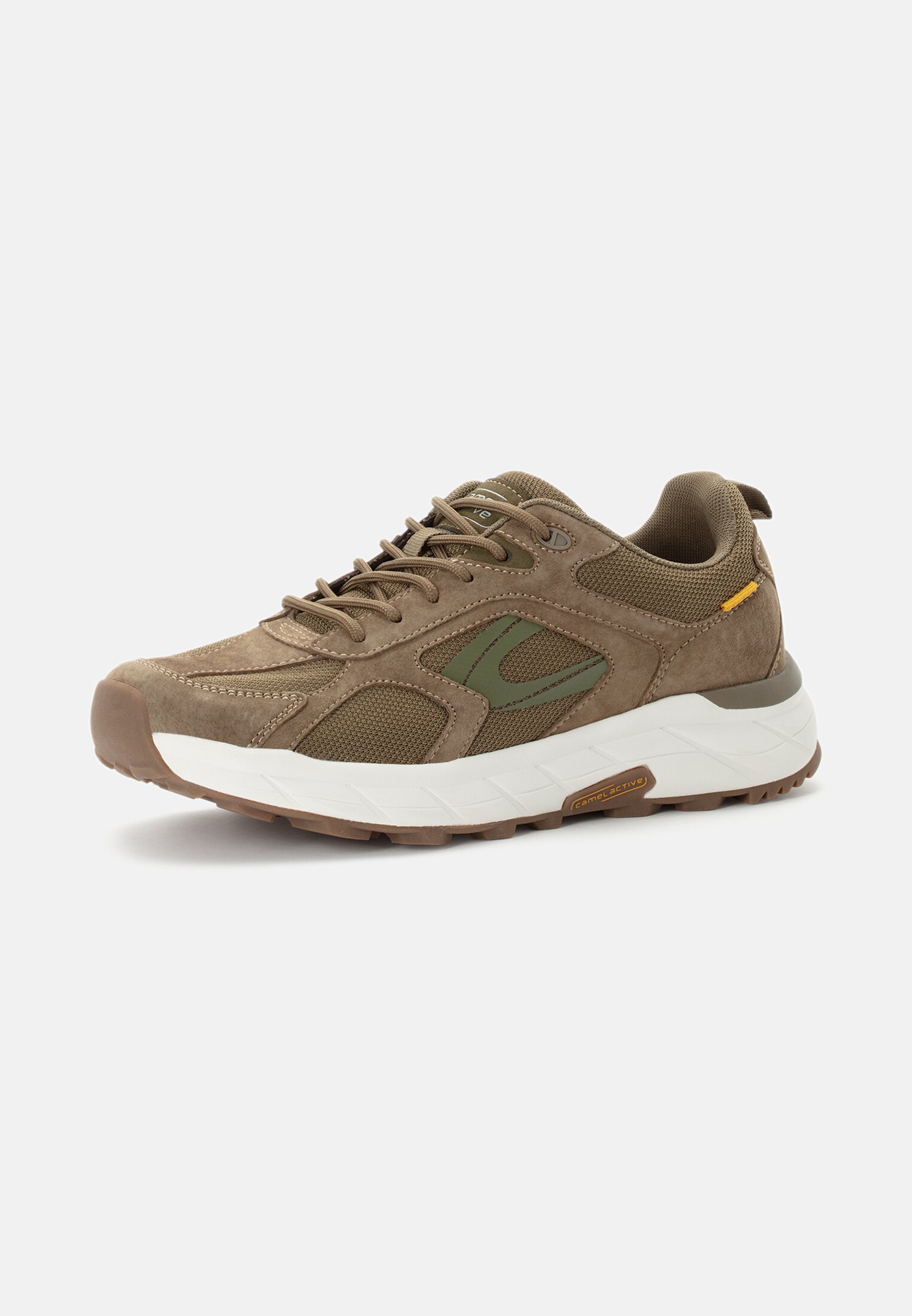 Men Sneakers with a grippy sole Green frontal back