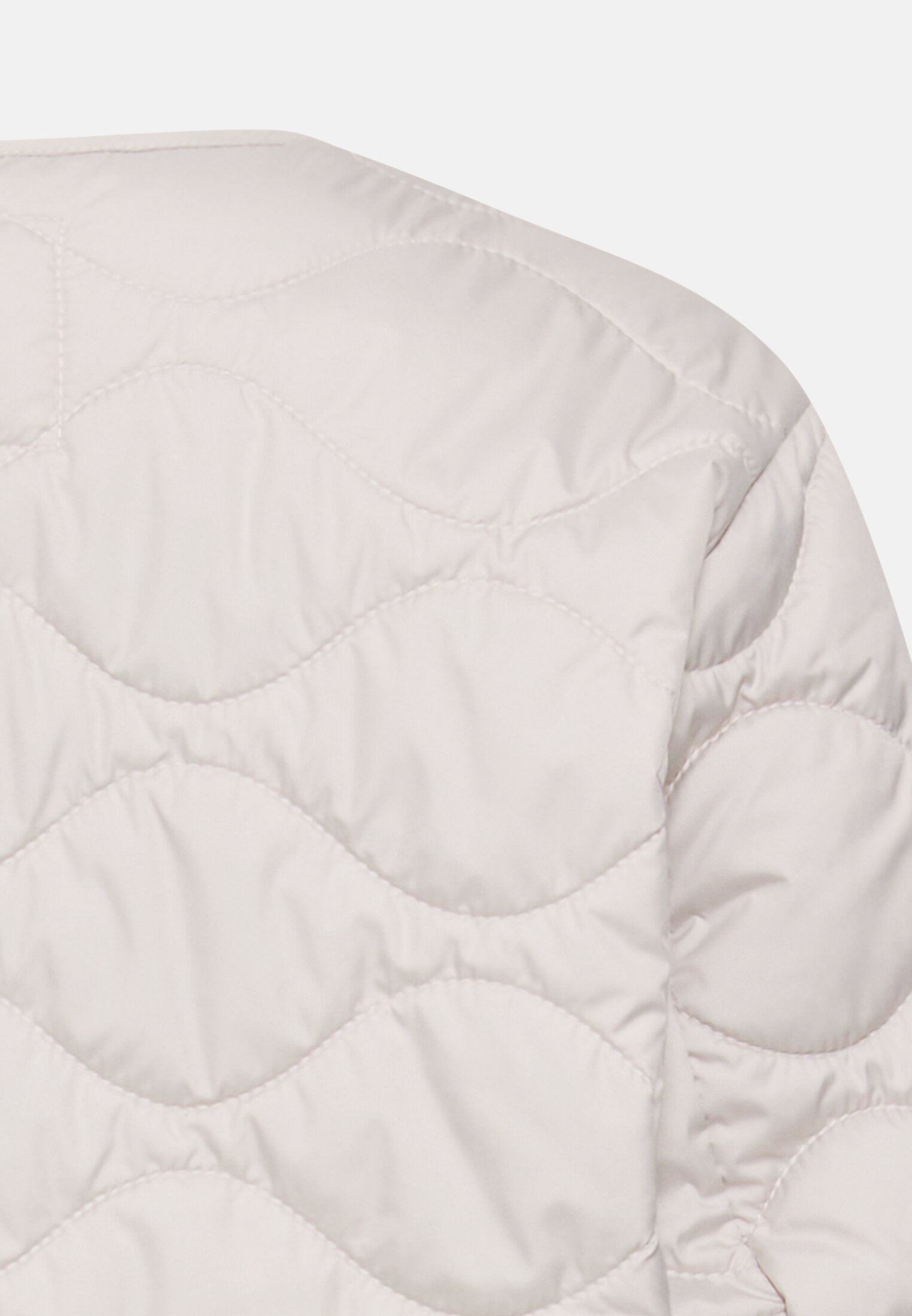 Damen Blouson mit Druckknopfleiste Perlweiß hinten nah