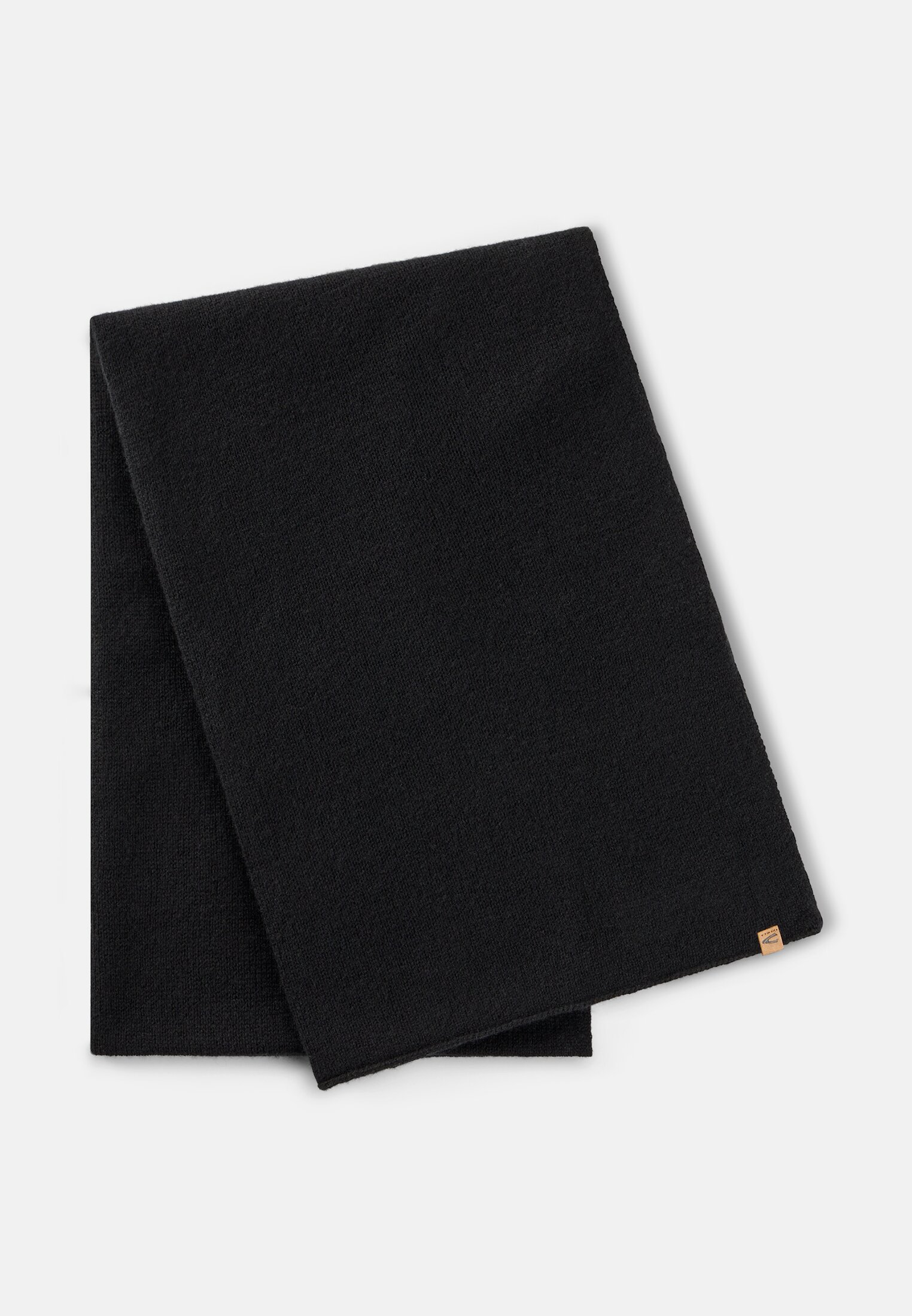 Women Knitted scarf made from 100% cashmere Black frontal front