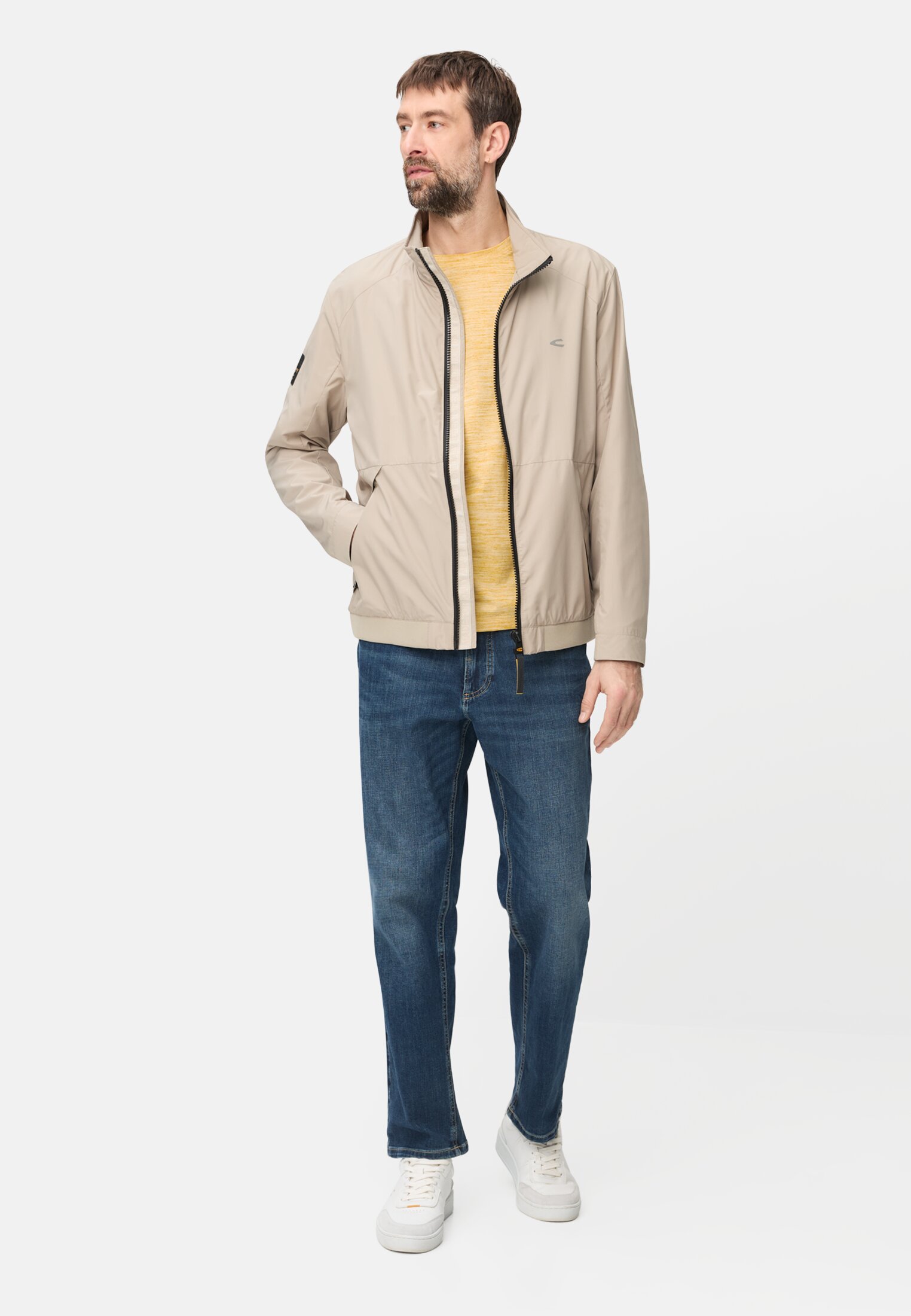 Heren T-shirt met Quick Dry functie Zonnegeel gedragen voor lichaam compleet