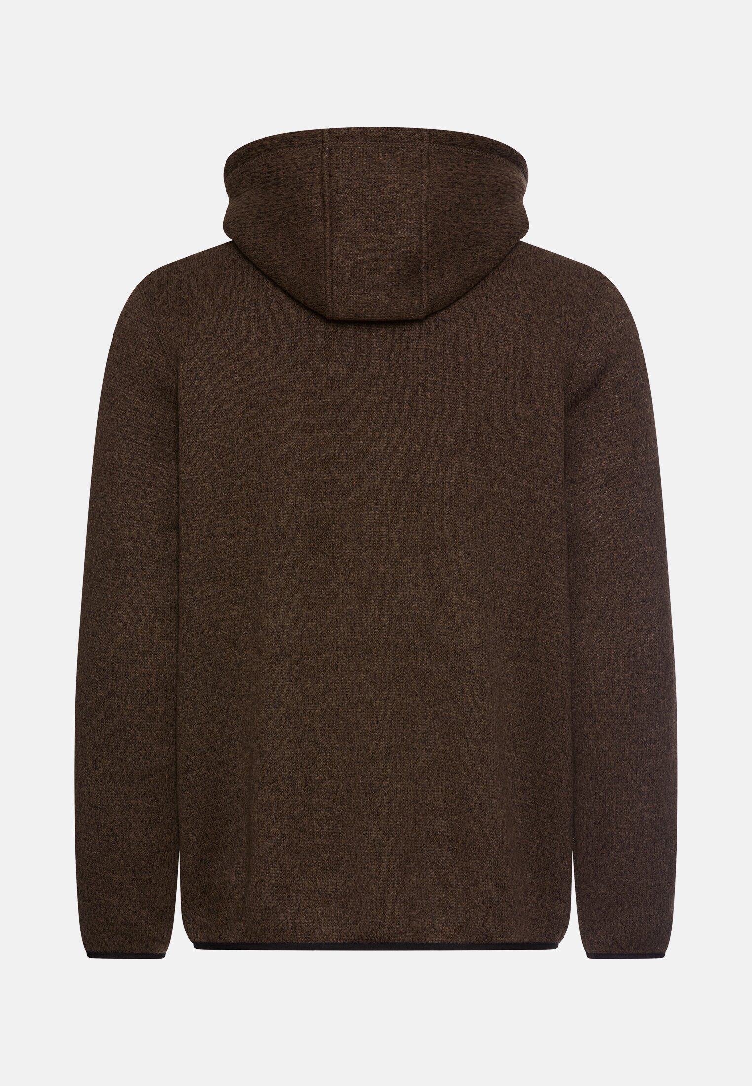 Herren Fleecejacke mit Teddy Futter Sepiabraun frontal hinten