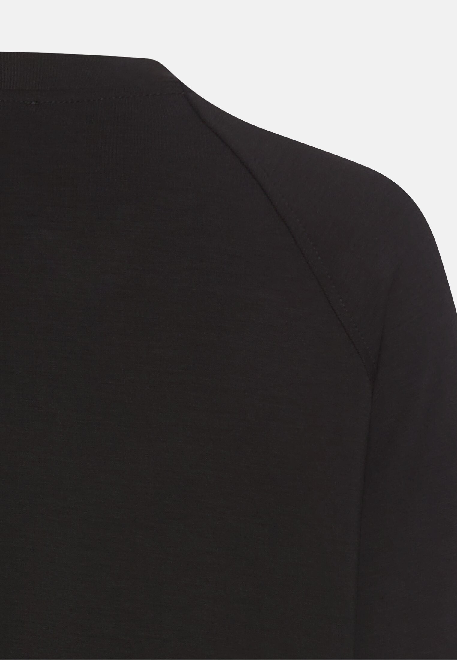 Damen Sweatshirt mit Raglanärmeln Schwarz hinten nah