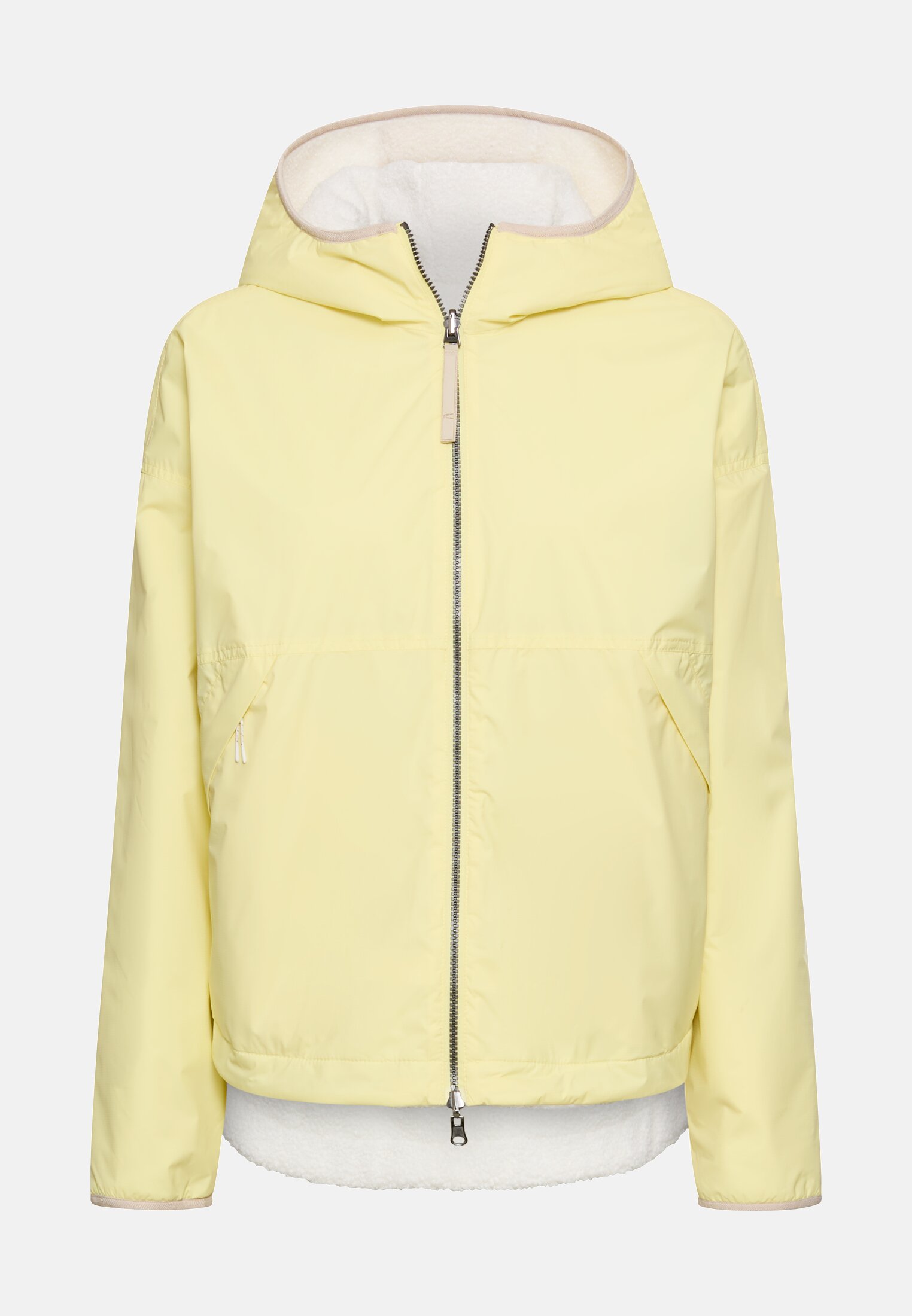 Damen Wendeblouson mit Kapuze Limonengelb frontal vorn