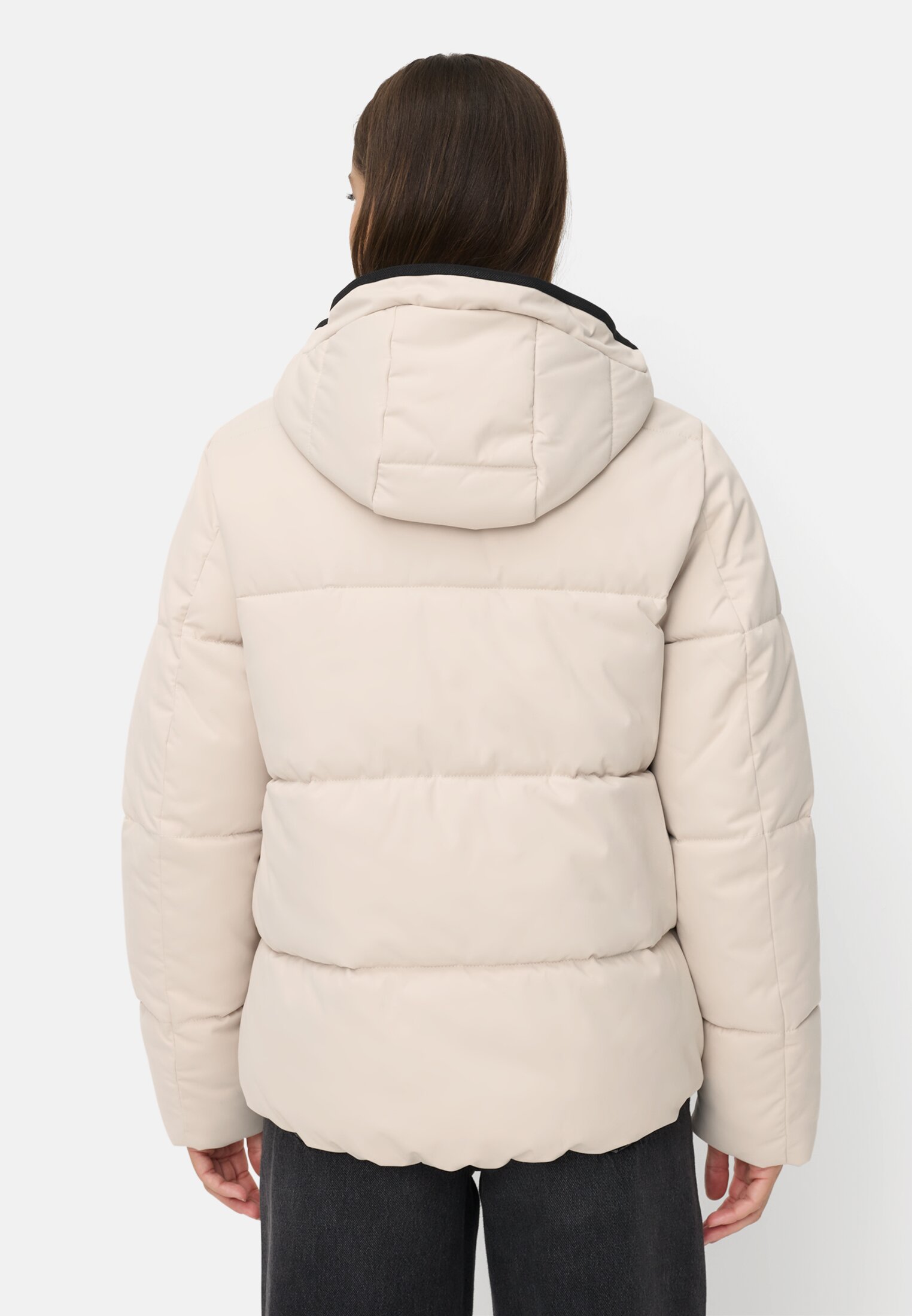 Damen Gefütterte Jacke mit reflektierenden Details Hafer getragen hinten