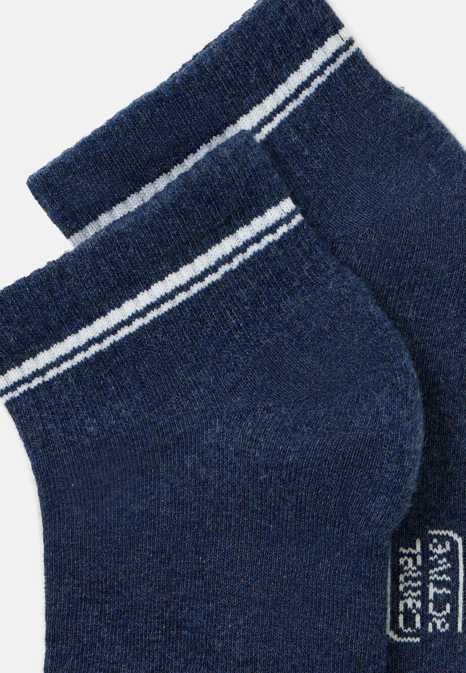 Heren Sneakersokken van een katoenmix Donkerblauw achter dichtbij