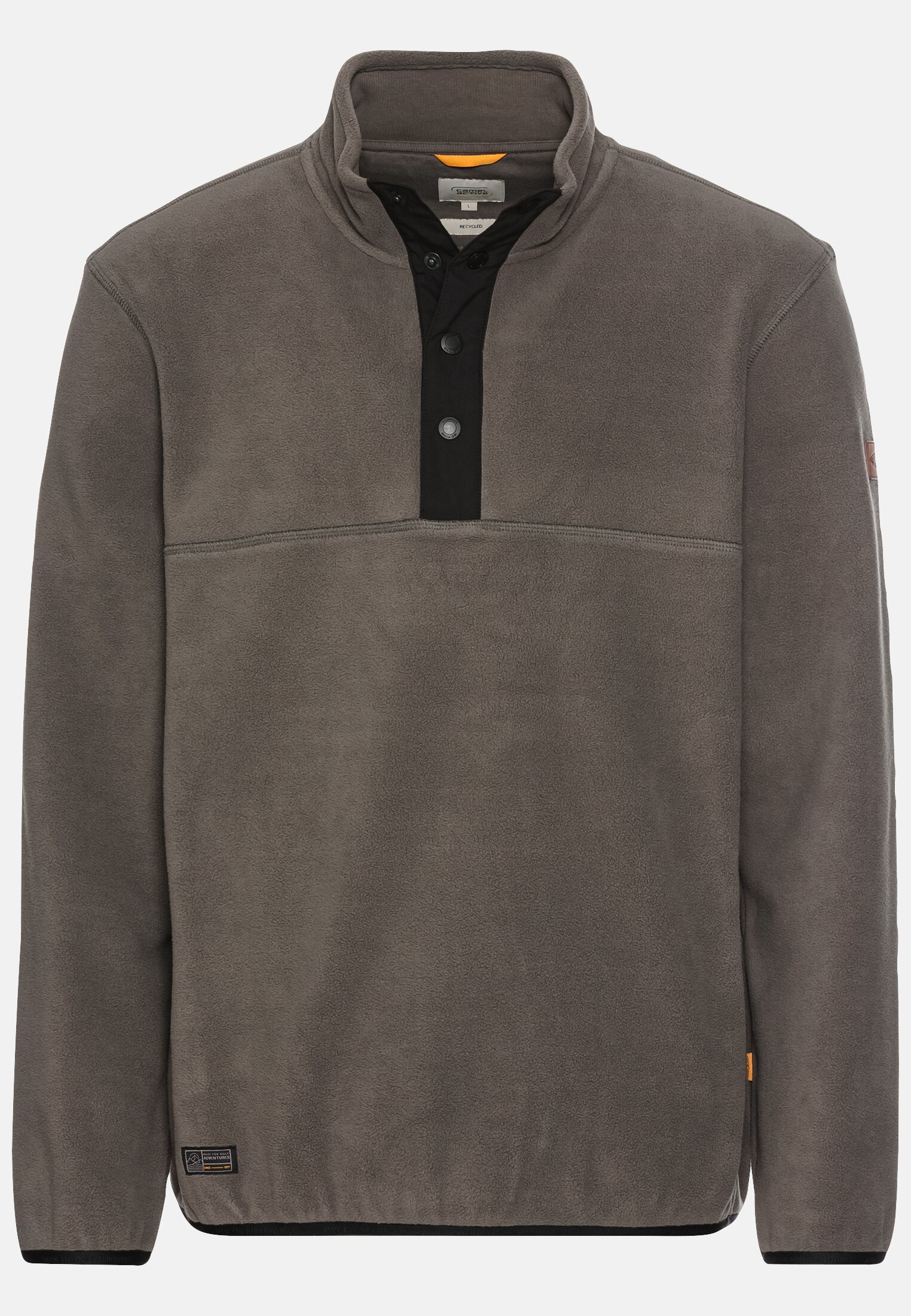 Men Fleece troyer made from recycled material Grey frontal front