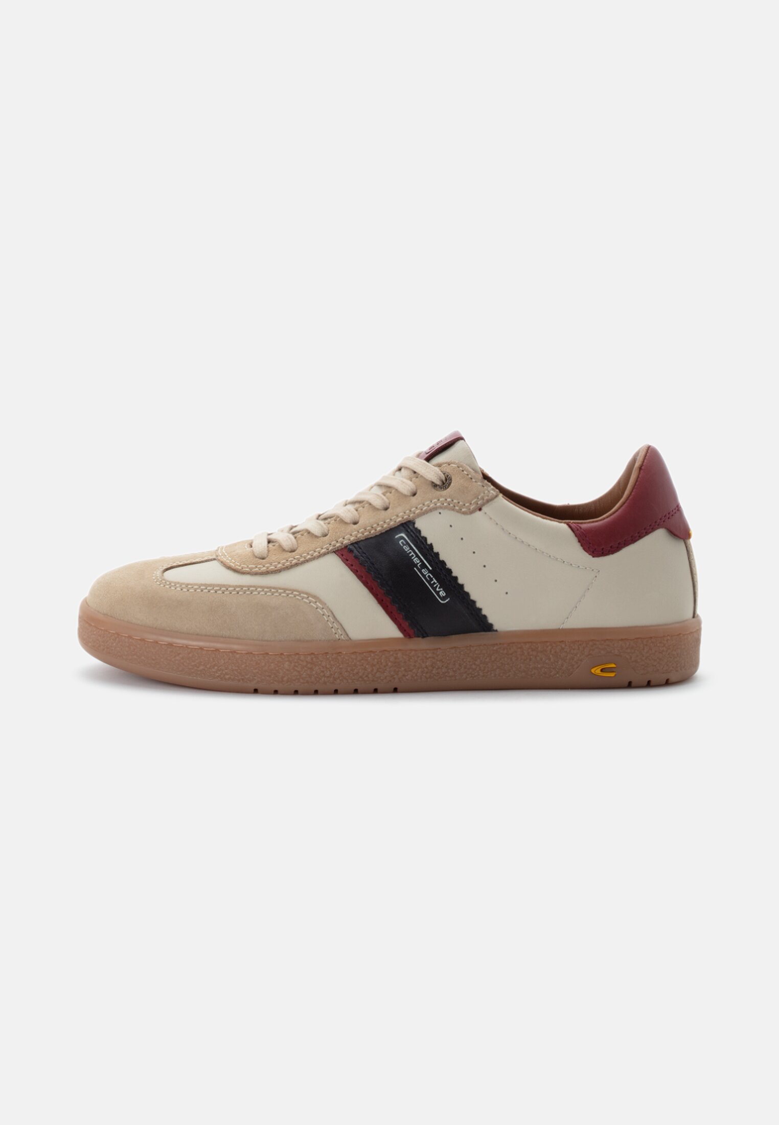 Heren Sneakers met kleurrijke designelementen Beige frontaal voor