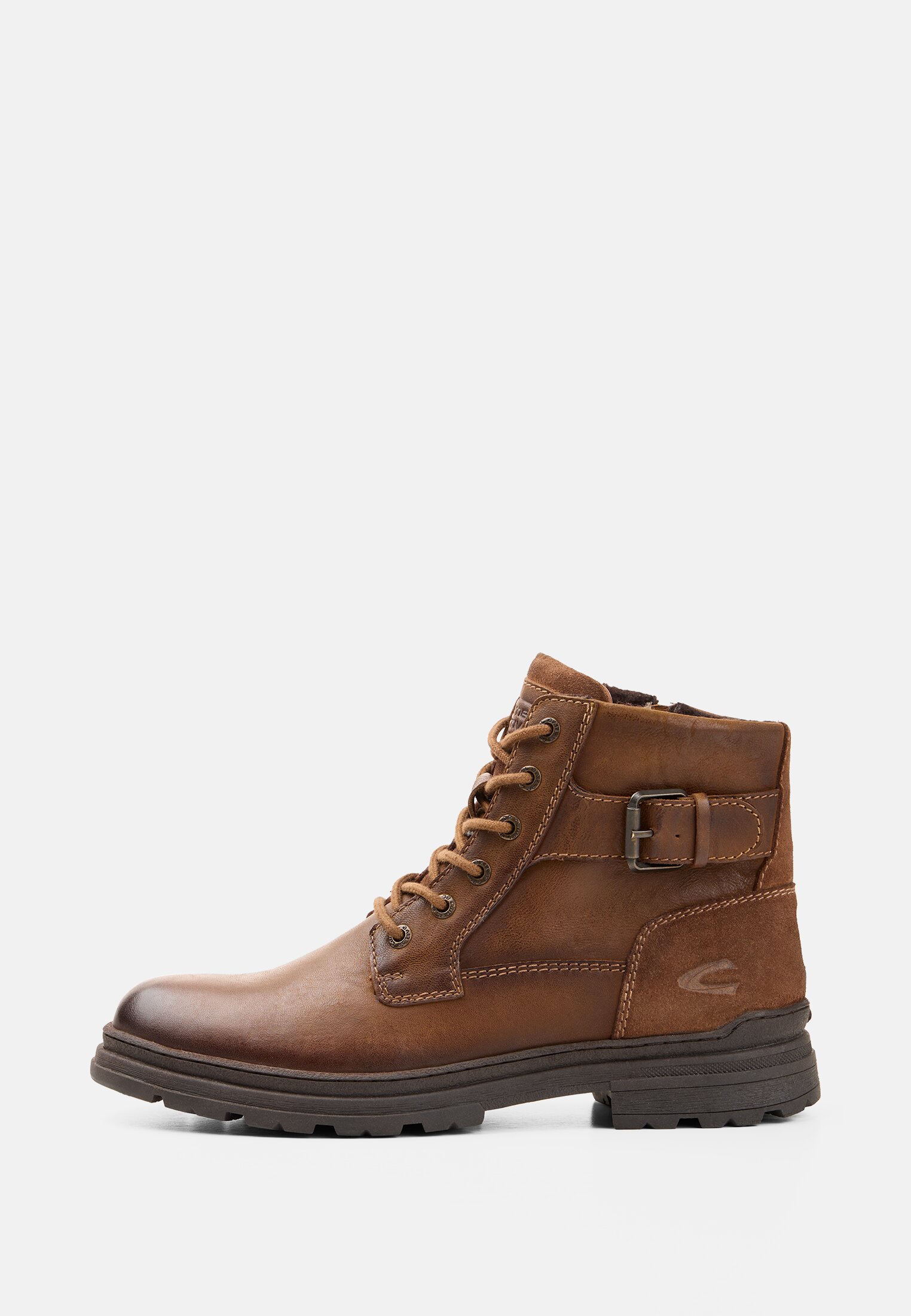 Herren Lederboot mit Warmfutter Cognac frontal vorn