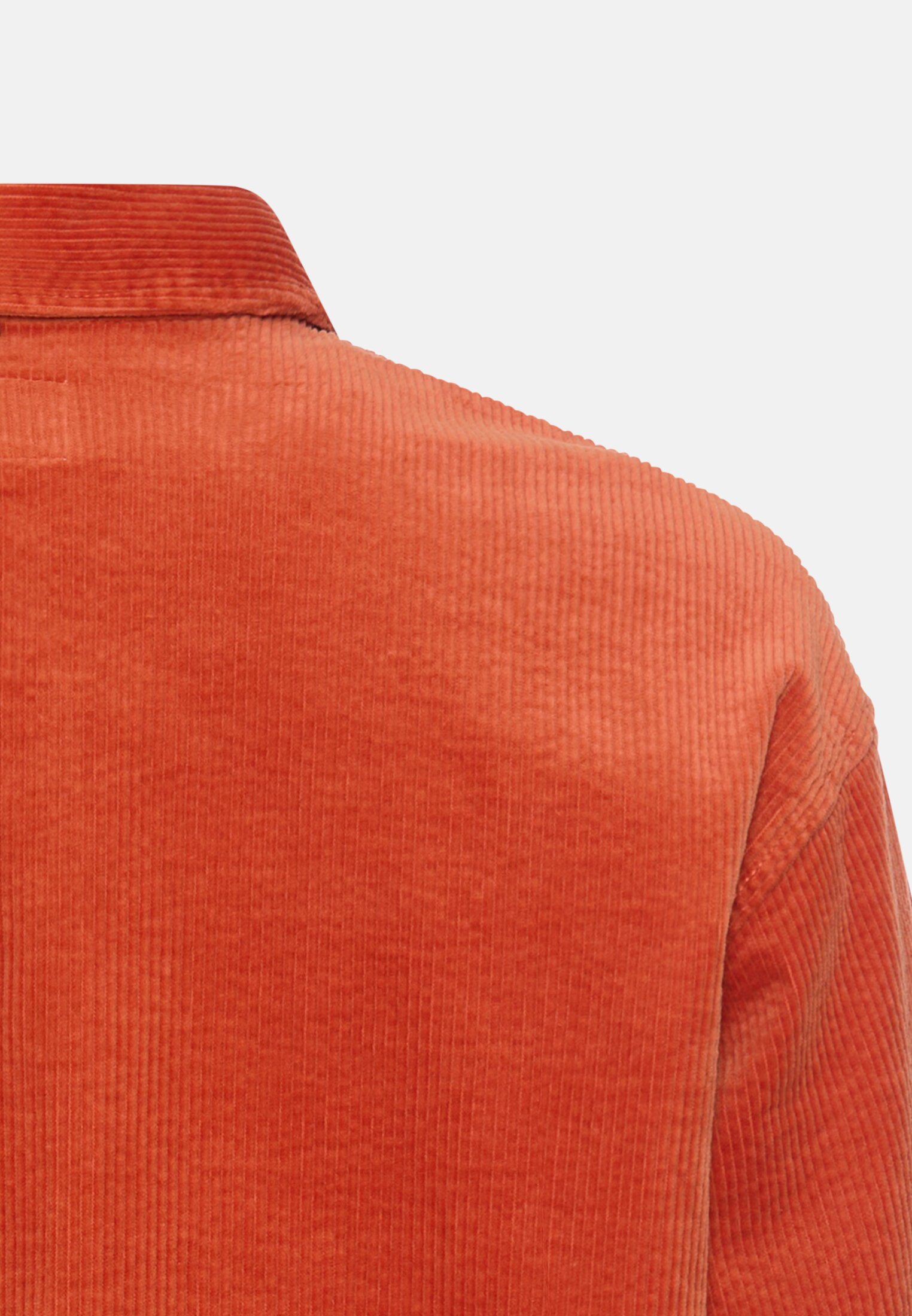Damen Oversize-Bluse mit Hemdkragen Orange hinten nah