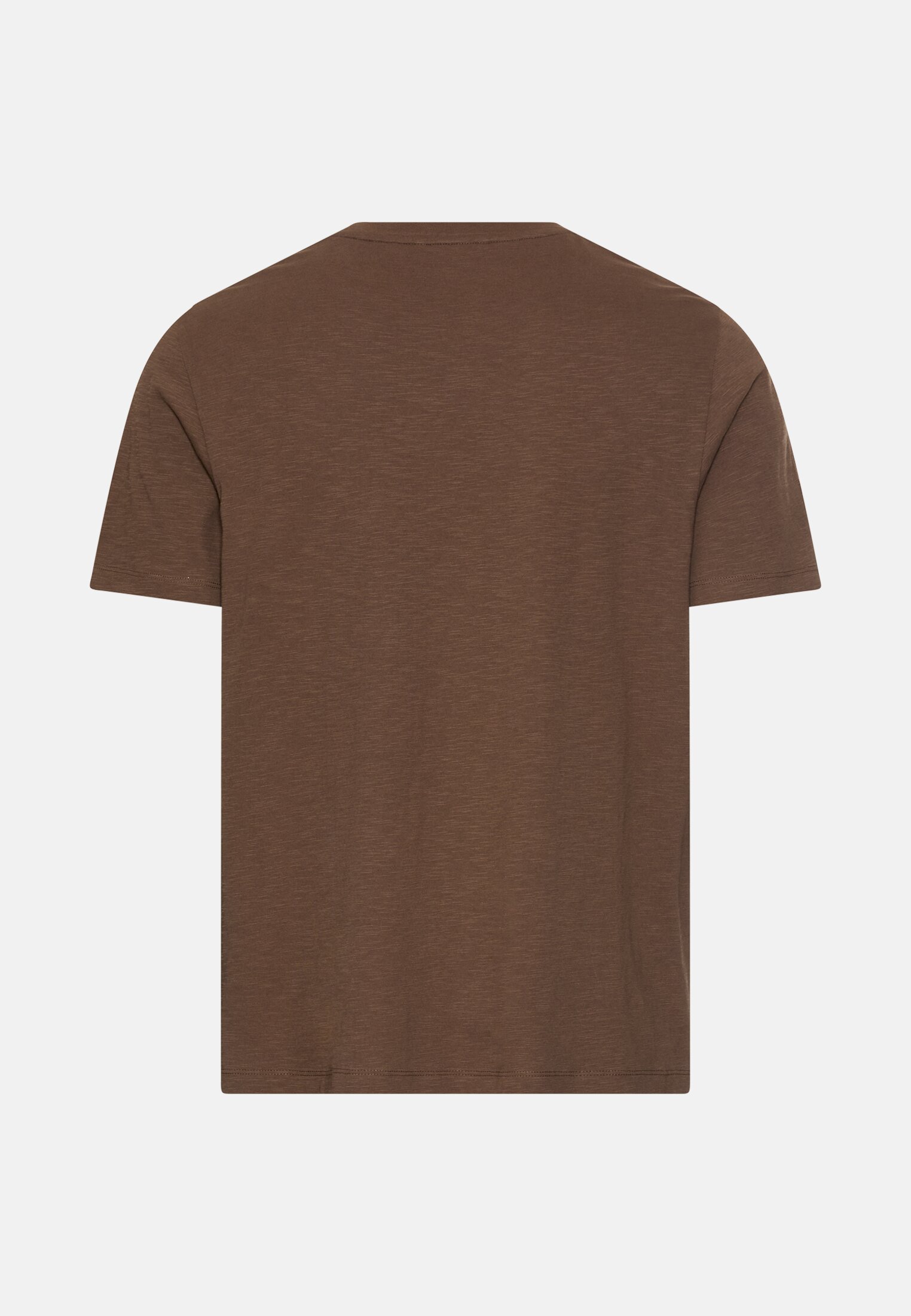 Men T-shirt made of pure cotton Mud Brown frontal back