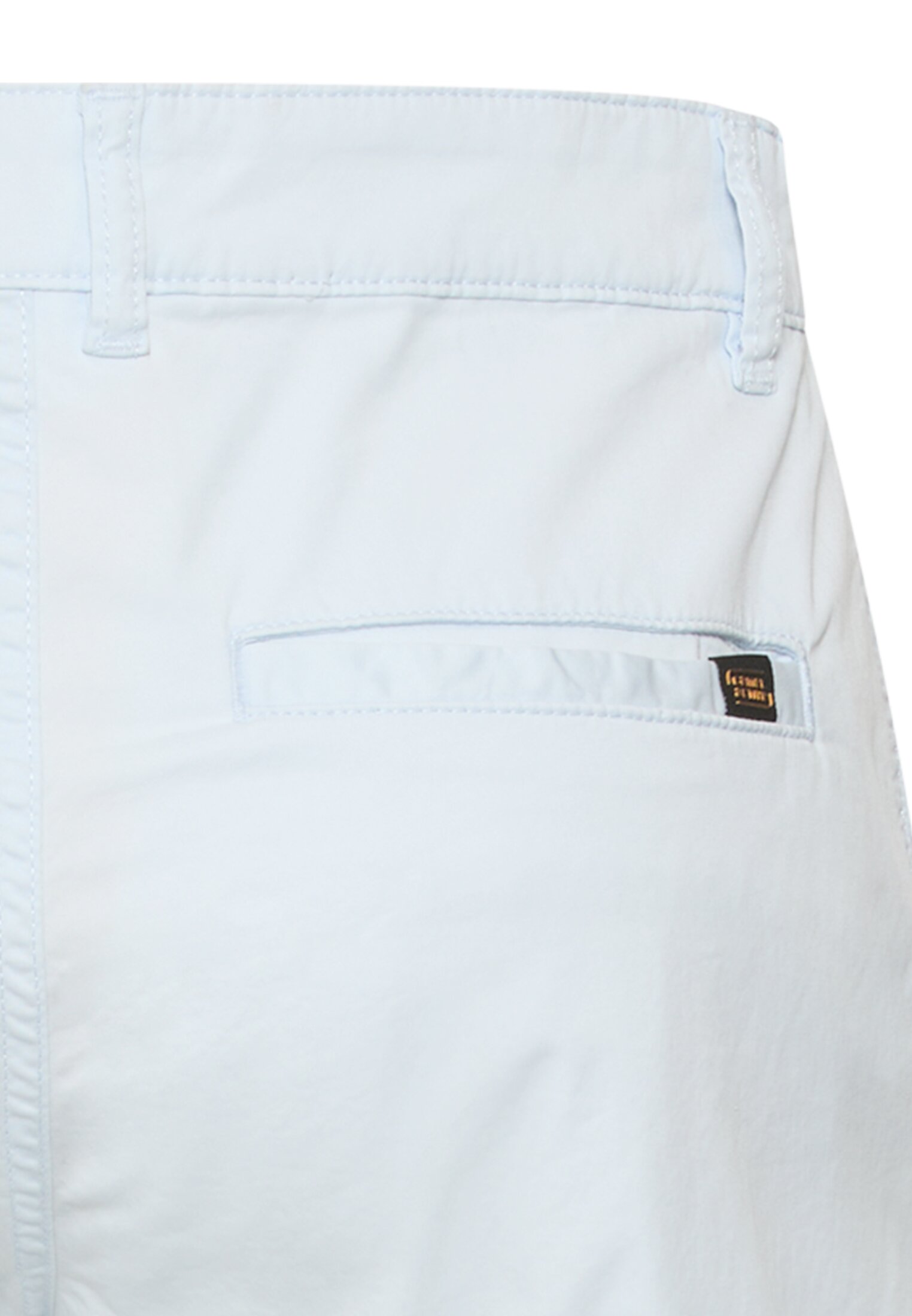 Herren Bermuda Shorts mit Reißverschluss Himmelblau hinten nah