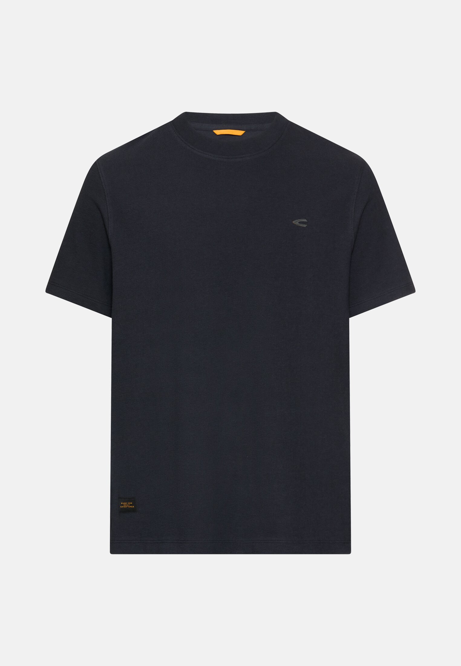 Heren T-shirt van puur katoen Donkerblauw frontaal voor